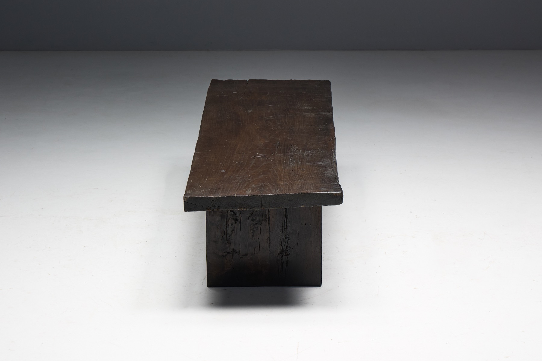 Early brutalist rustic coffee table from the late 1700s