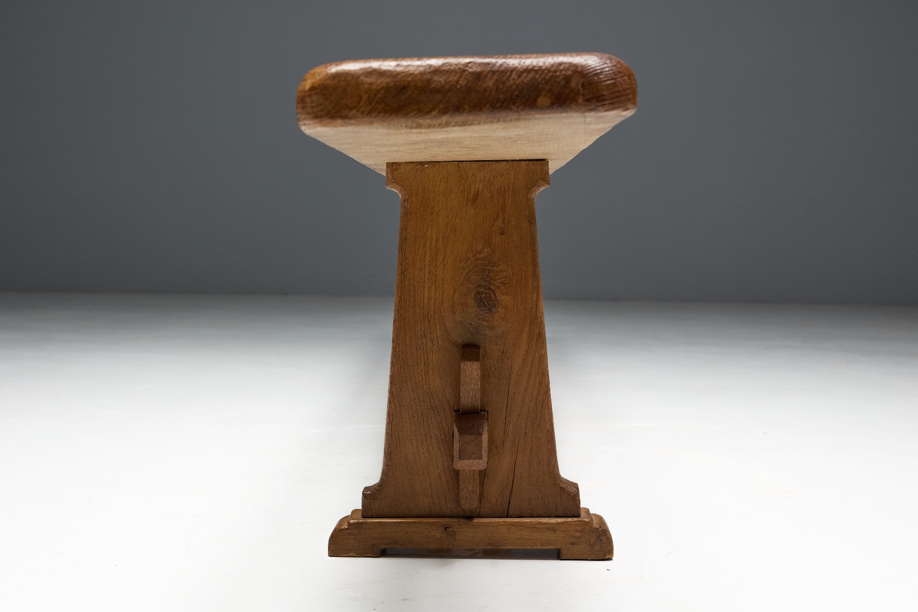 Heritage alpine wooden bench with rustic appeal