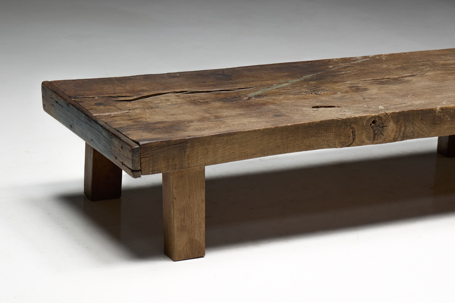 Large low farmhouse coffee table with rural vernacular character