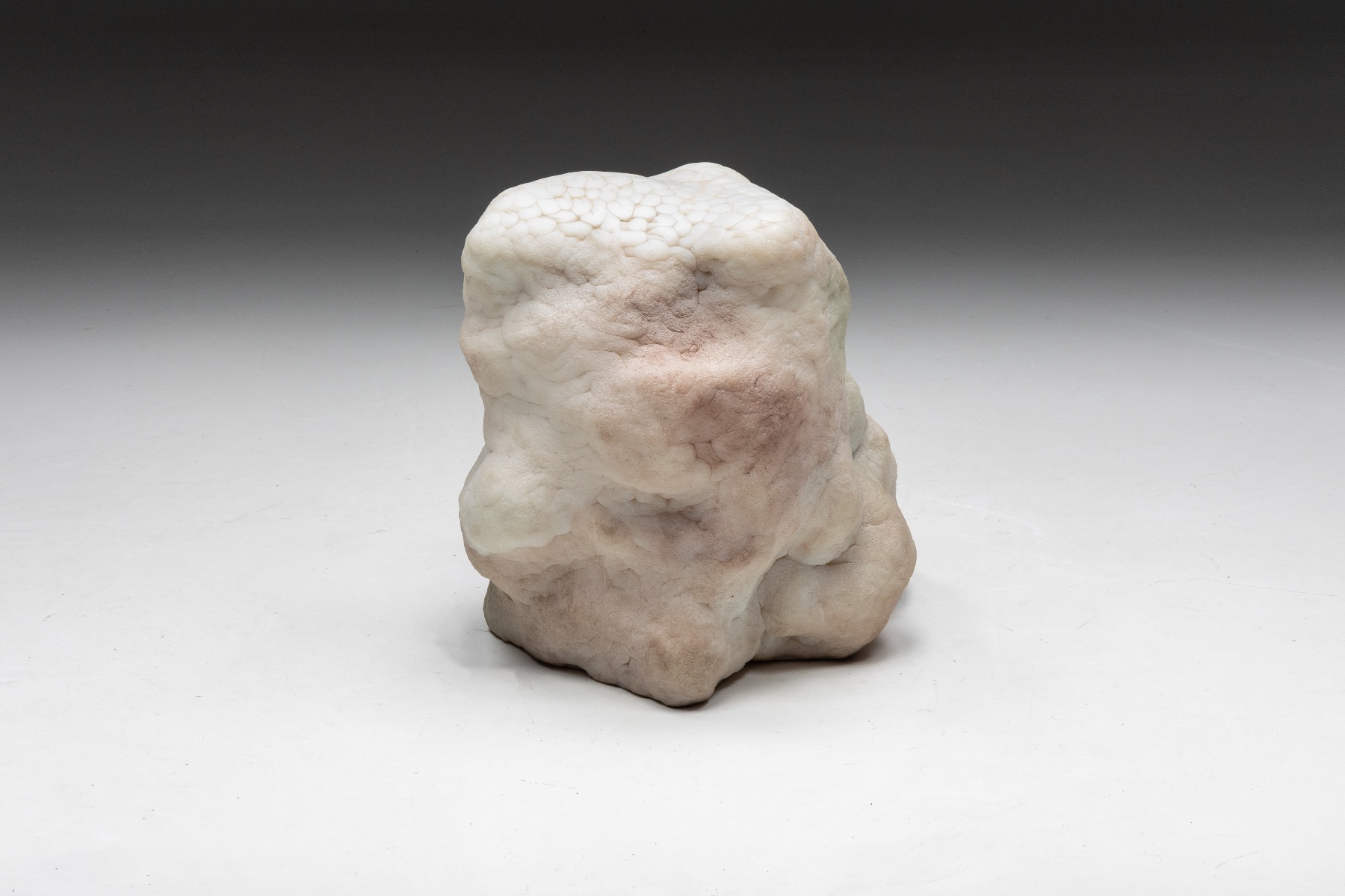 Minimalist sculptural desk and chair lithic style