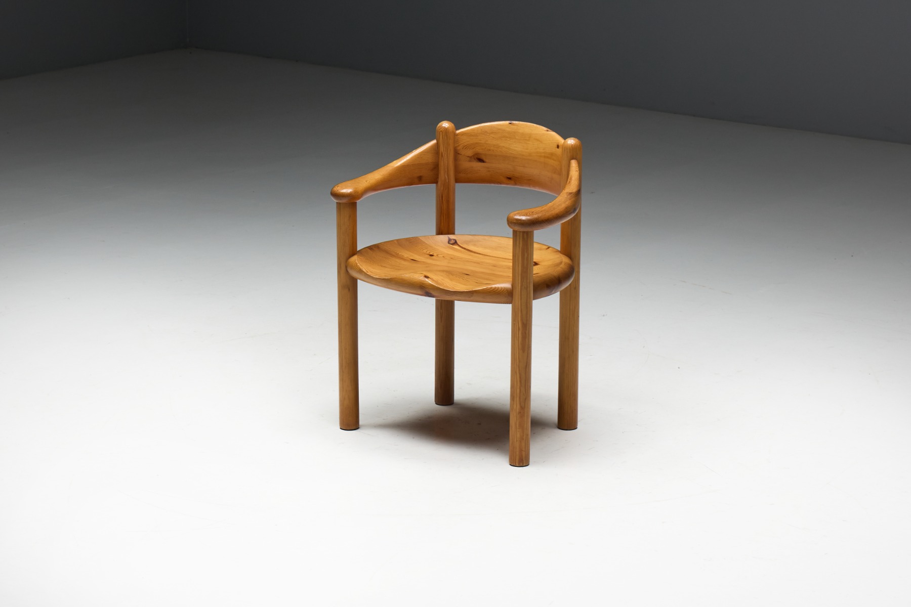 Classic mid century Danish dining armchairs in pine