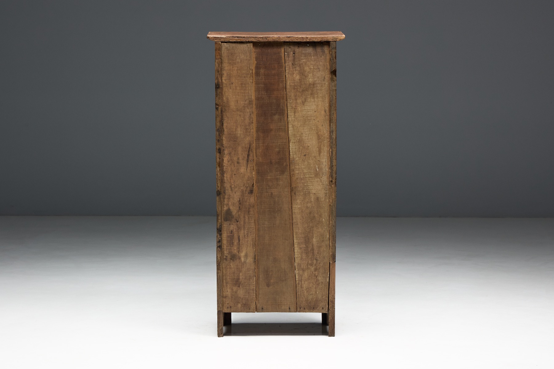 Museum level rustic folk art cabinet from the 19th century