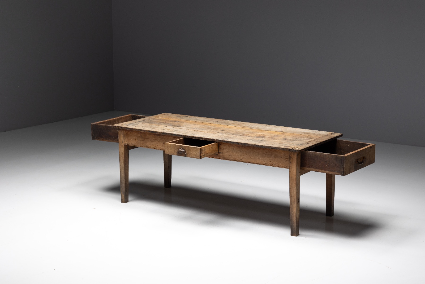 Primitive brutalist rural table