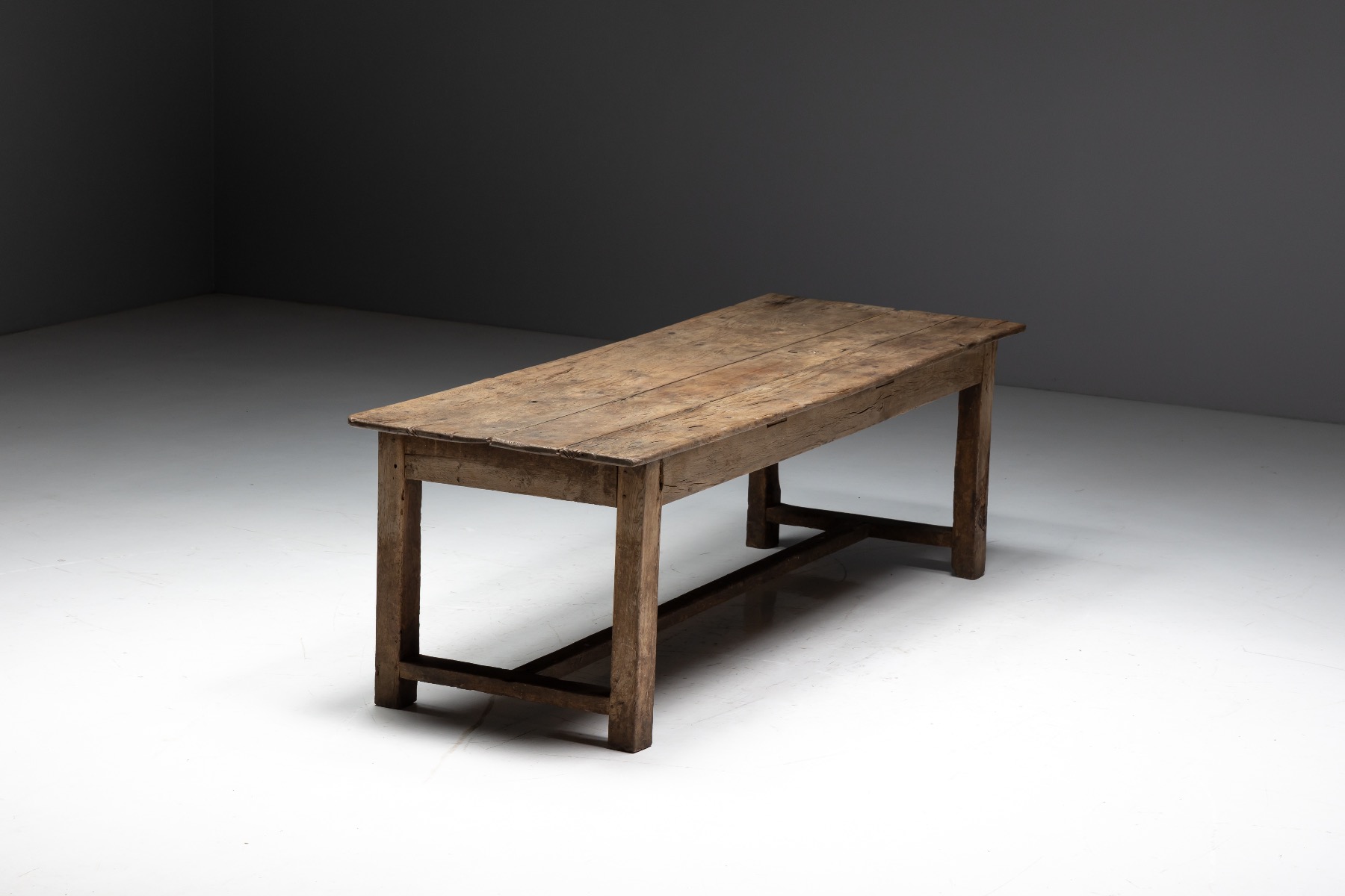 Authentic rustic farmhouse dining table from the 1800s