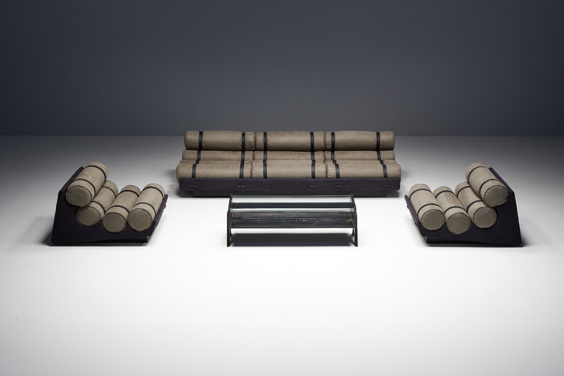 Modernist Brazilian wood sofa