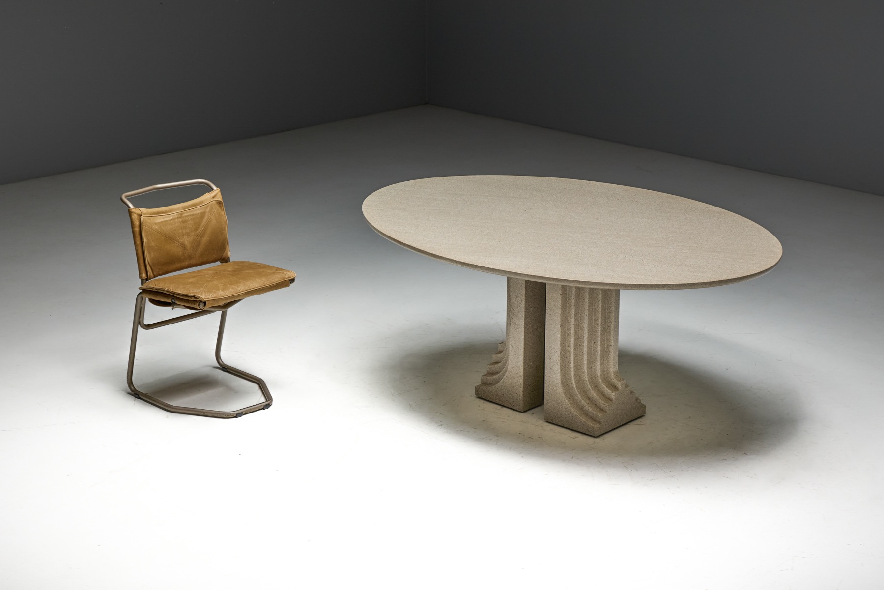Museum level Samo dining table by Carlo Scarpa for Simon Gavina