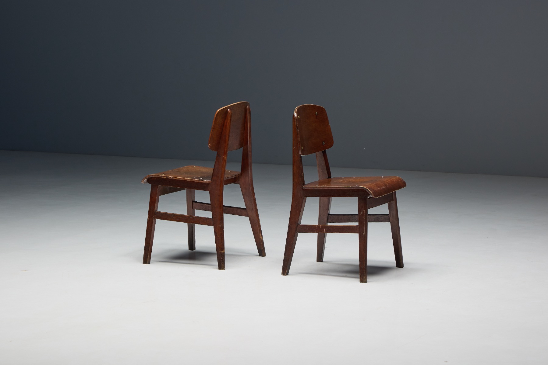 Museum level Rare Tout Bois chair attributed to Jean Prouvé