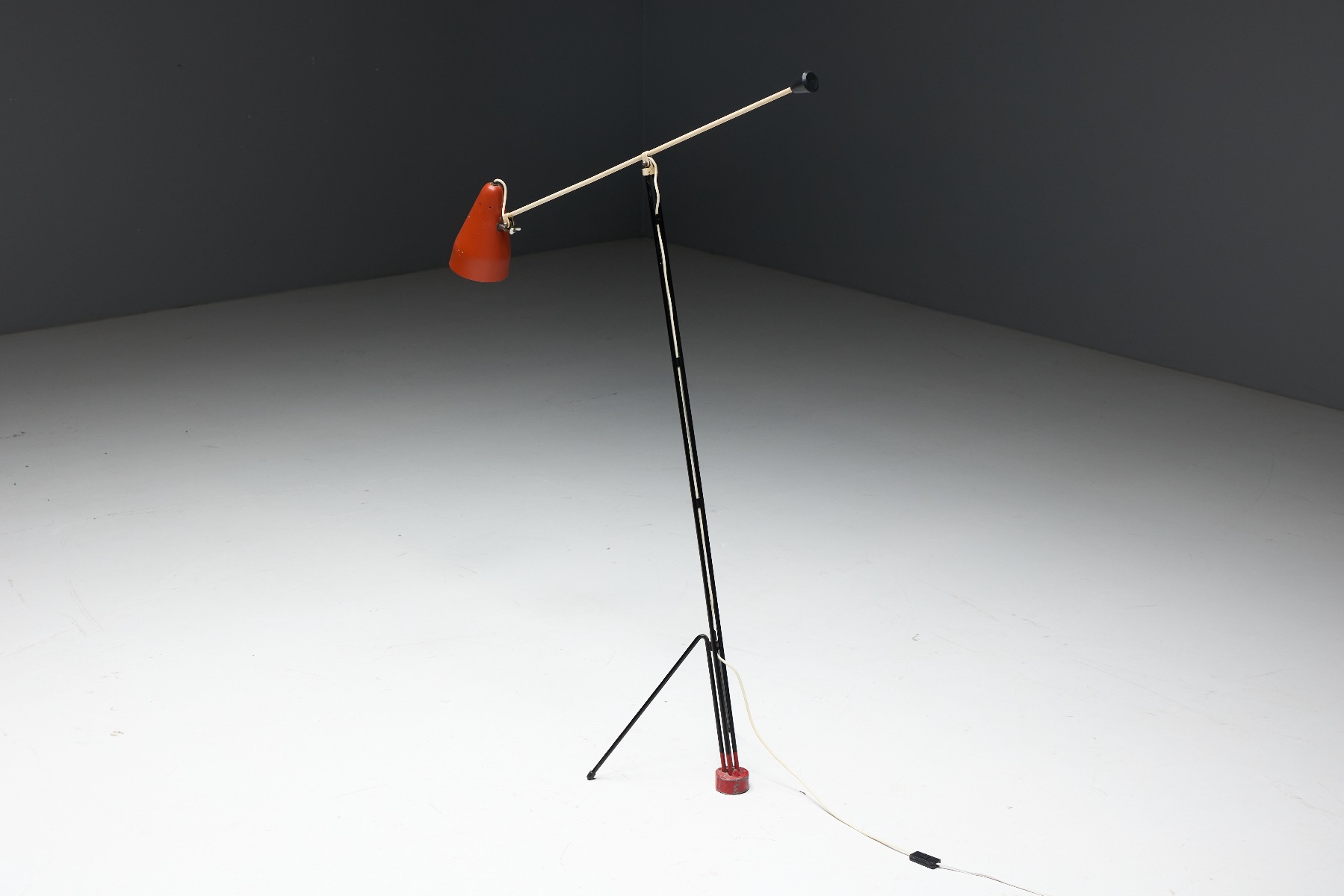 High end 1950s Dutch modernist floor light