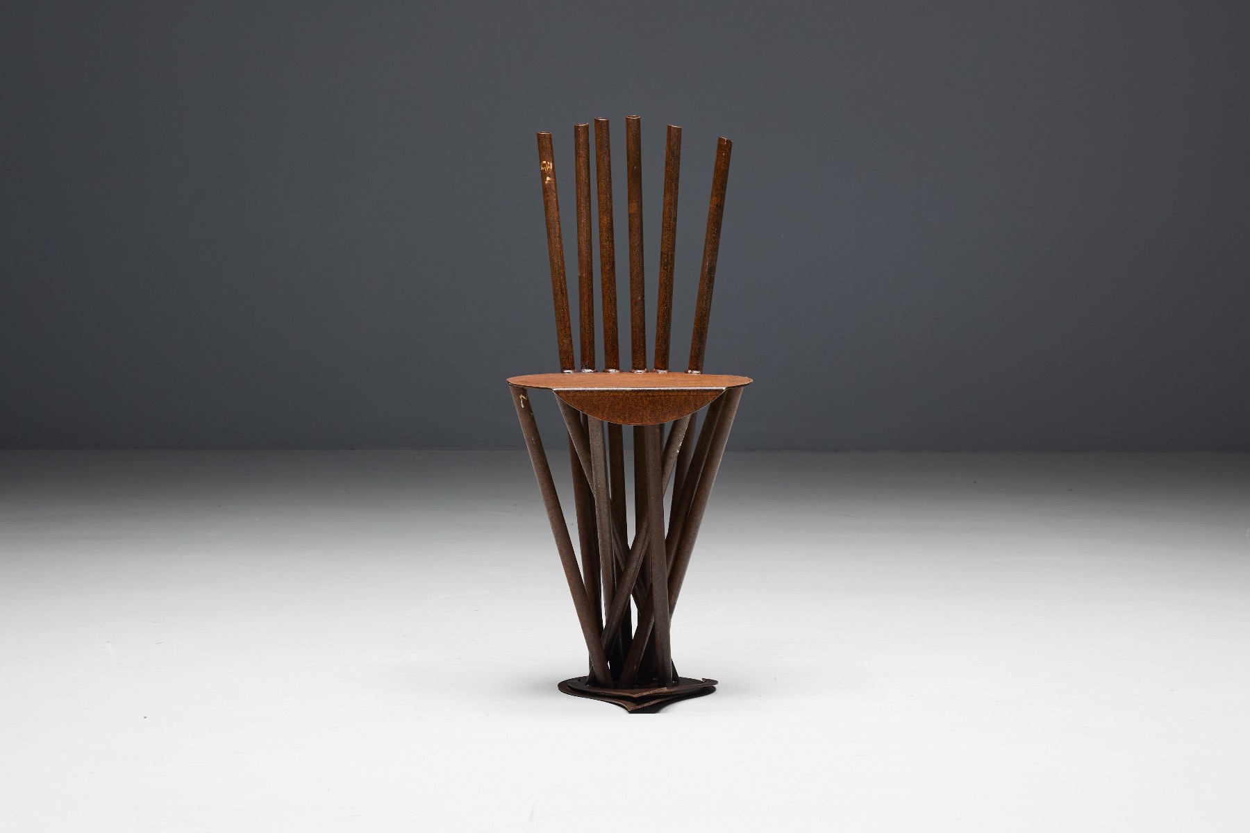 Rustic wabi sabi factory chairs 1950s