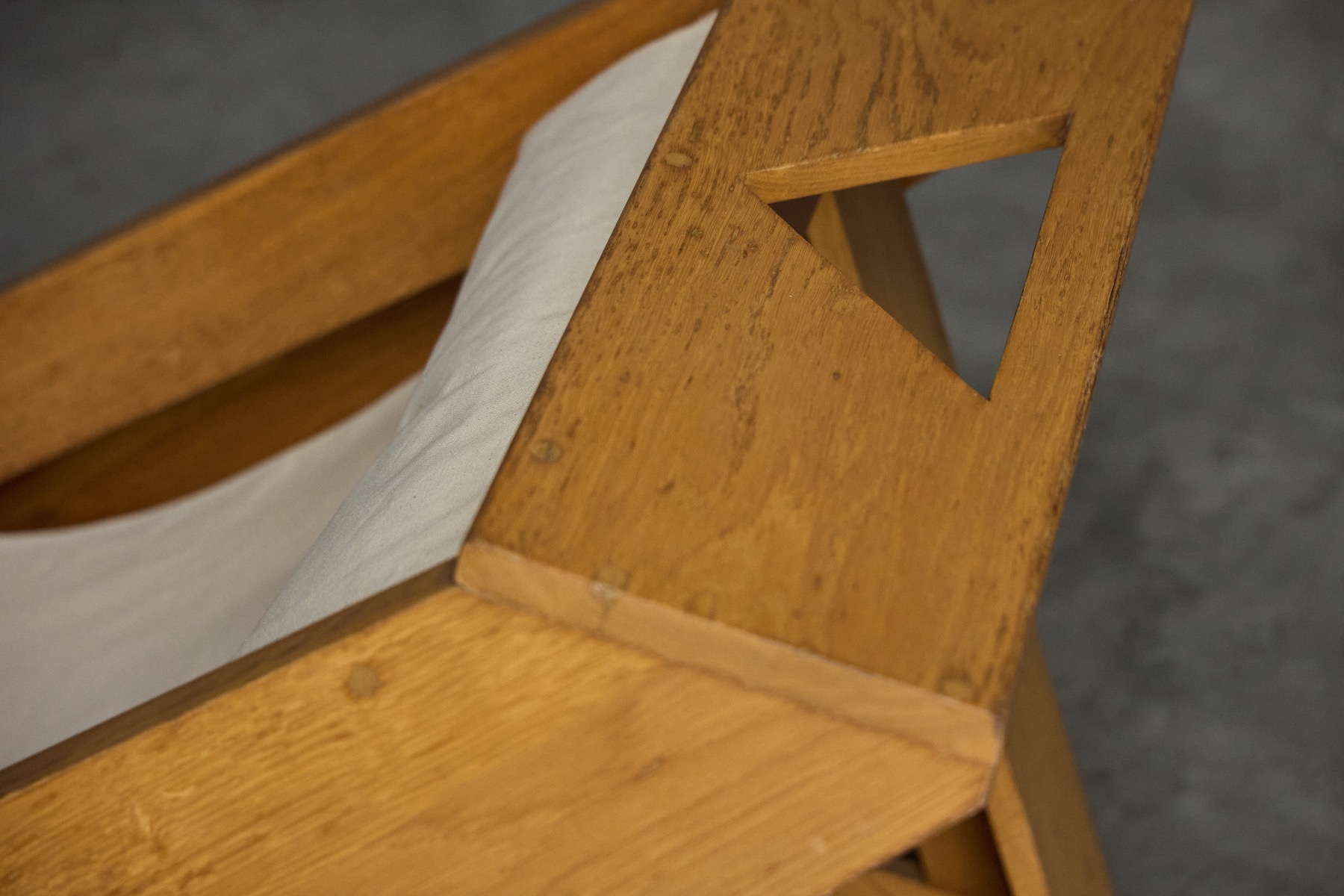 Solid wood lounge chairs with modernist form