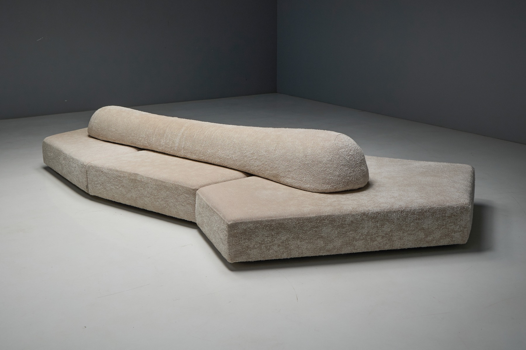 Fluid contemporary sofa with Italian design character