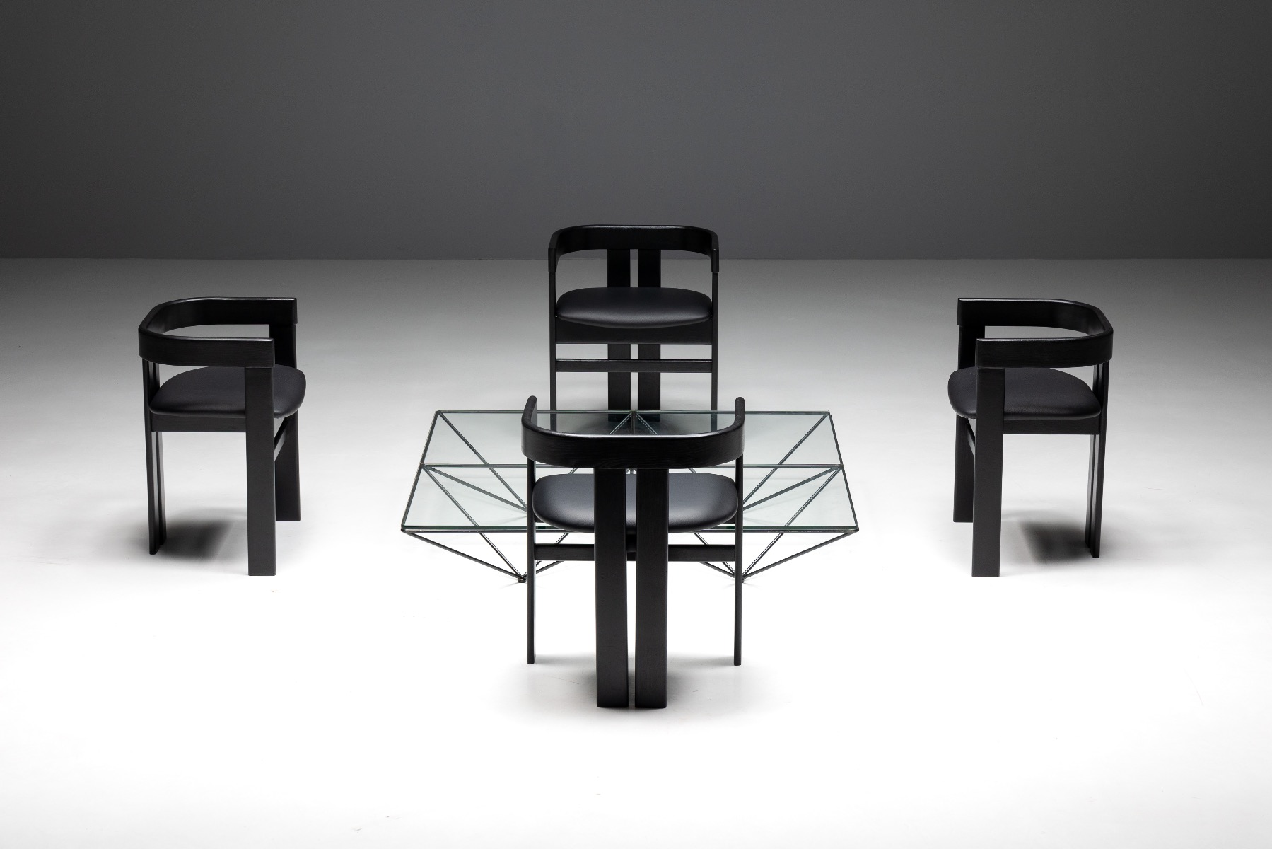 Italian lounge chairs Pigreco by Tobia Scarpa