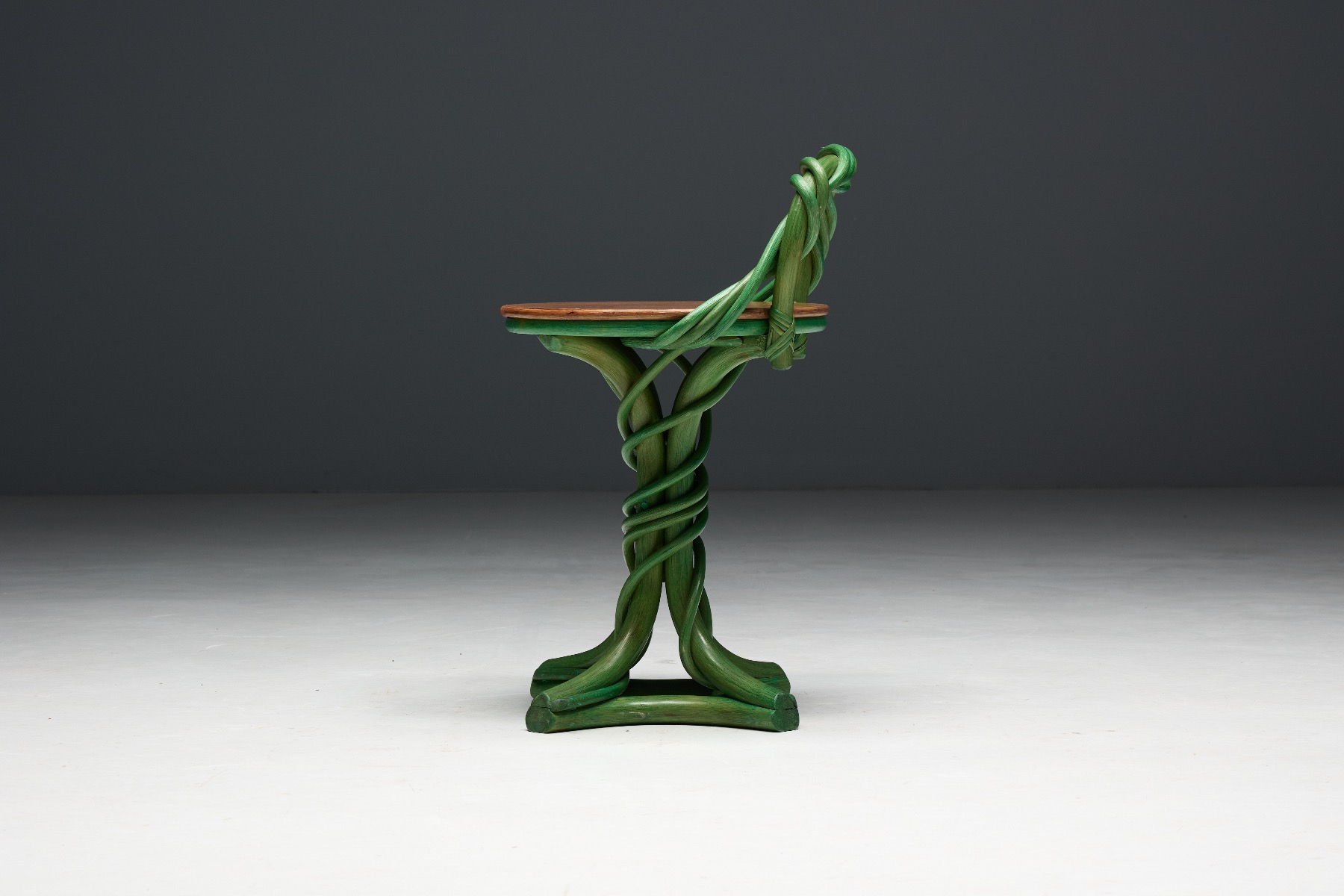 Nature form stool inspired by twisting vines