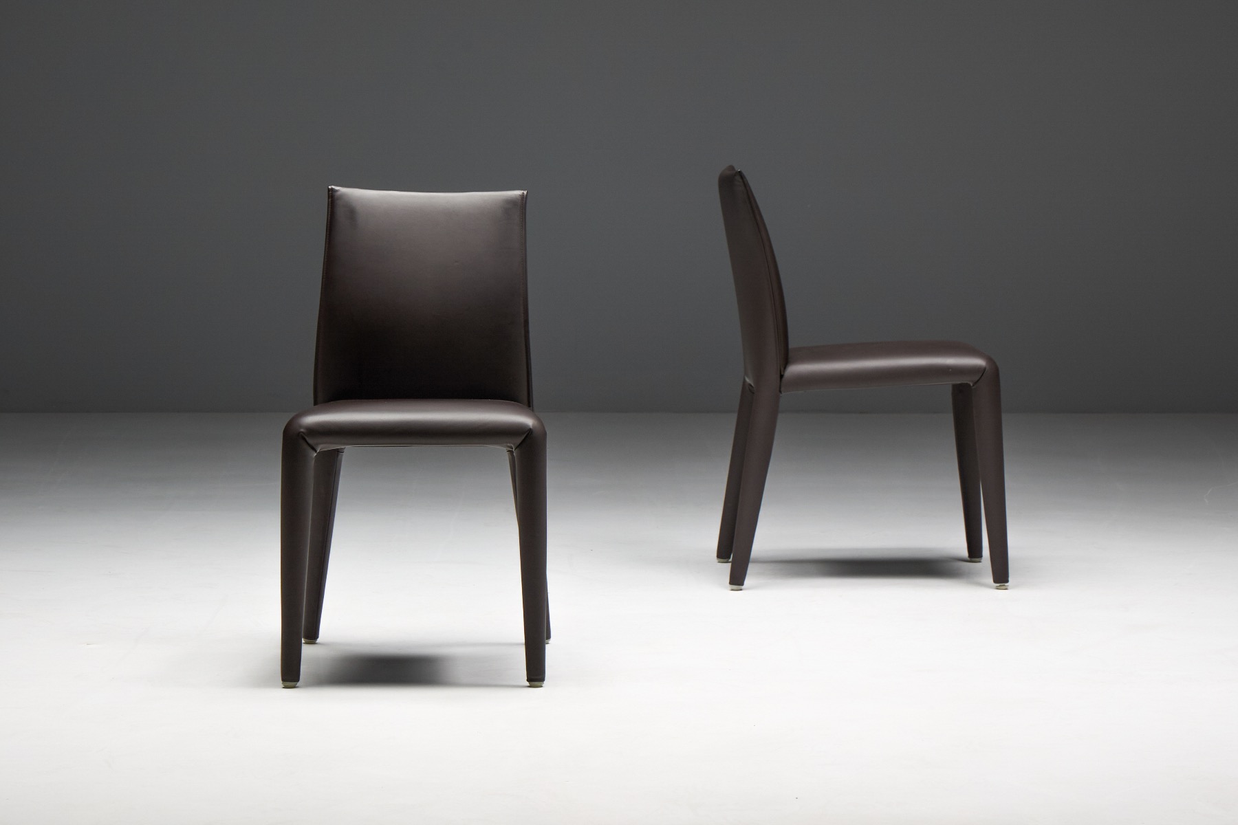 Premium contemporary dining chair with soft geometry