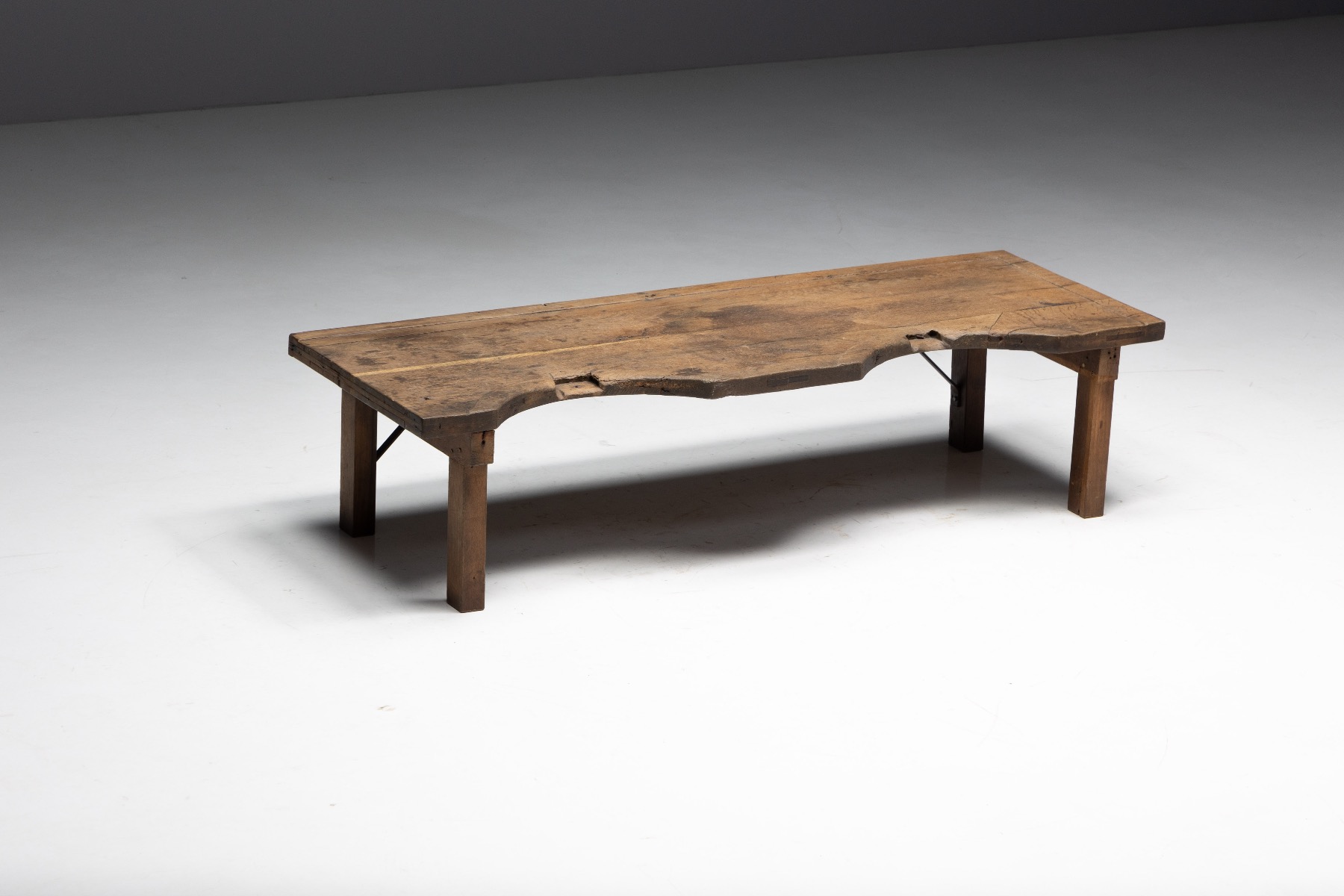 Early workshop jeweller coffee table with historic appeal