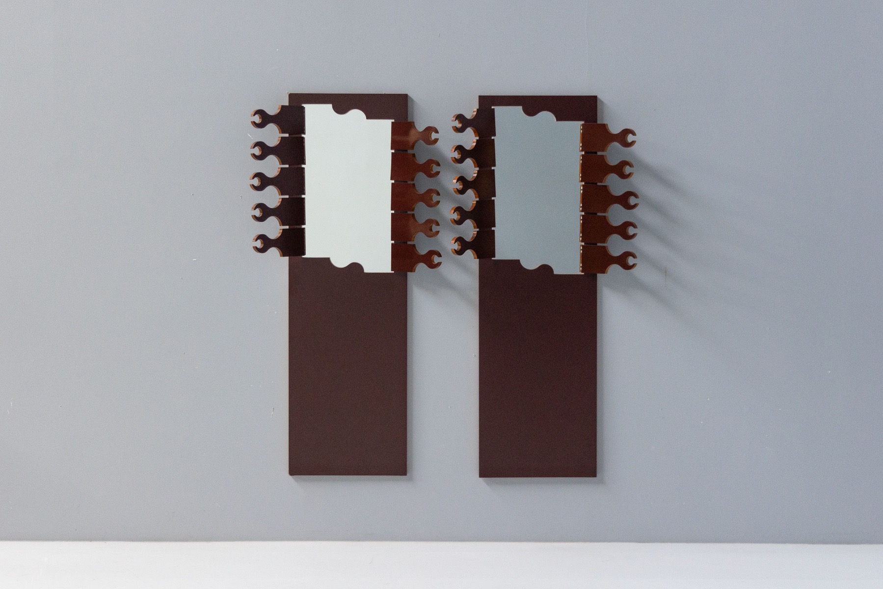 Architectural hall stand with integrated mirror