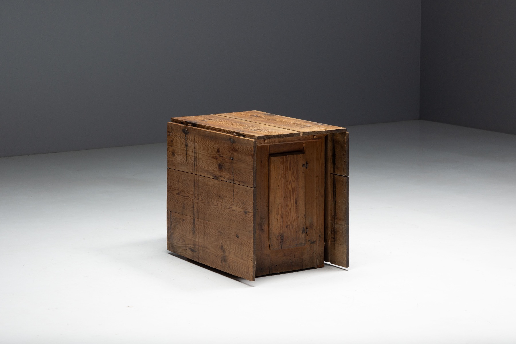 Heritage vernacular worktable with drop leaf functionality