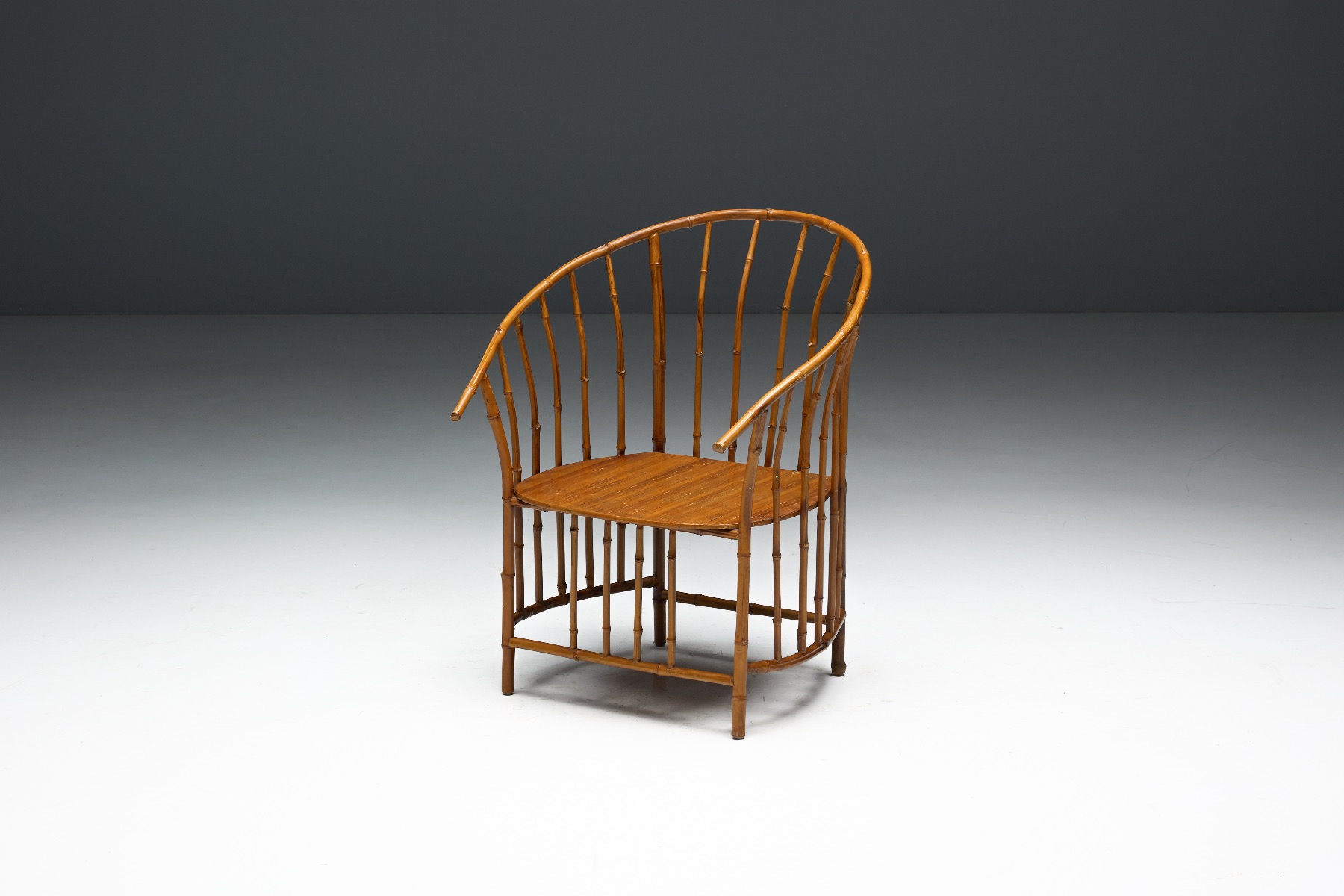 Timeless bamboo armchairs with wabi sabi expression