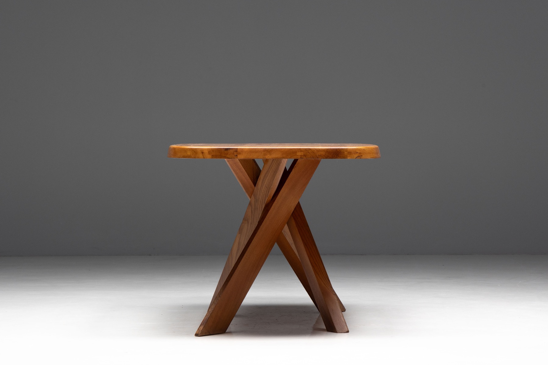 Gallery level T35 dining table by Pierre Chapo