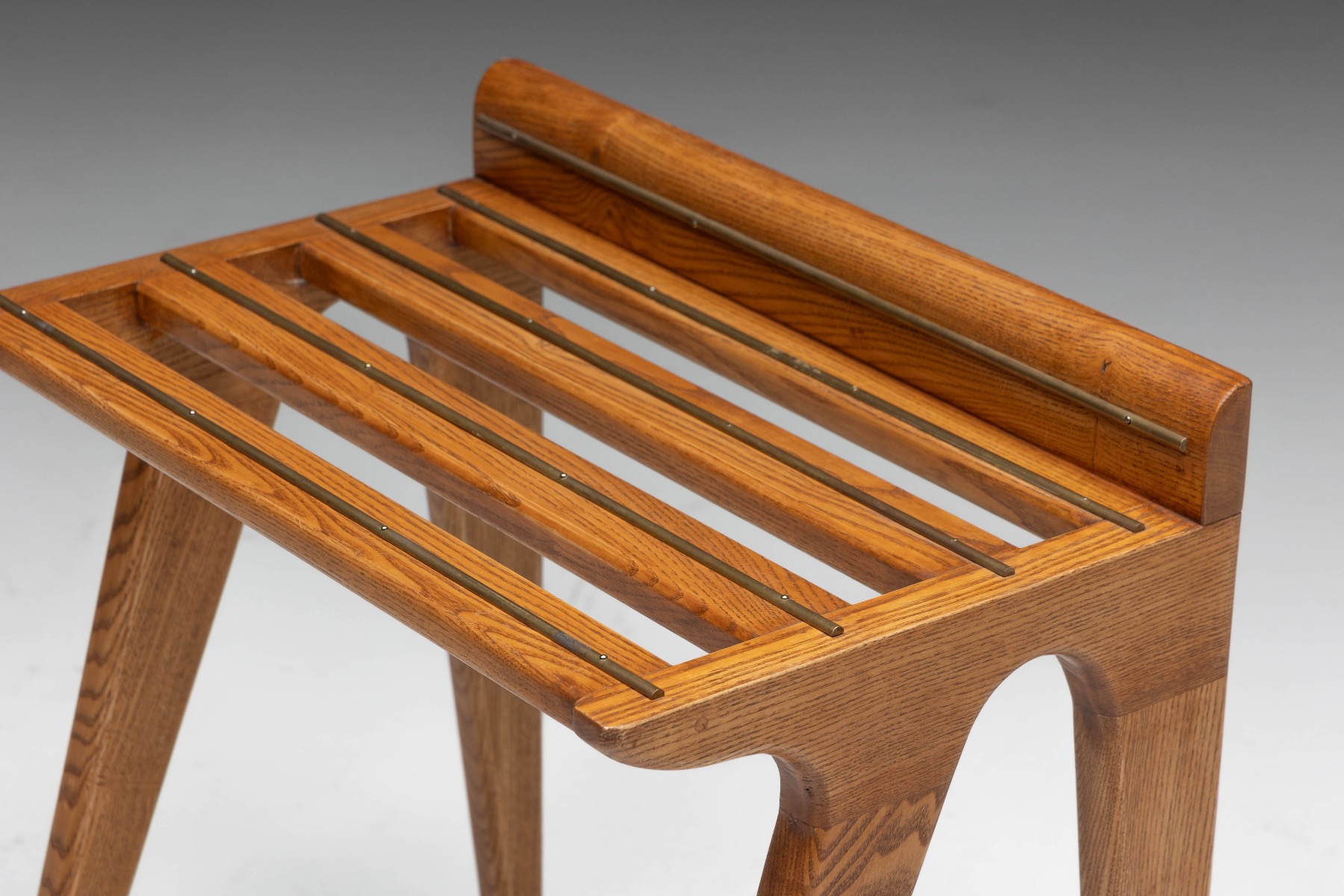 Gio Ponti luggage rack for modern Italian hotel interiors