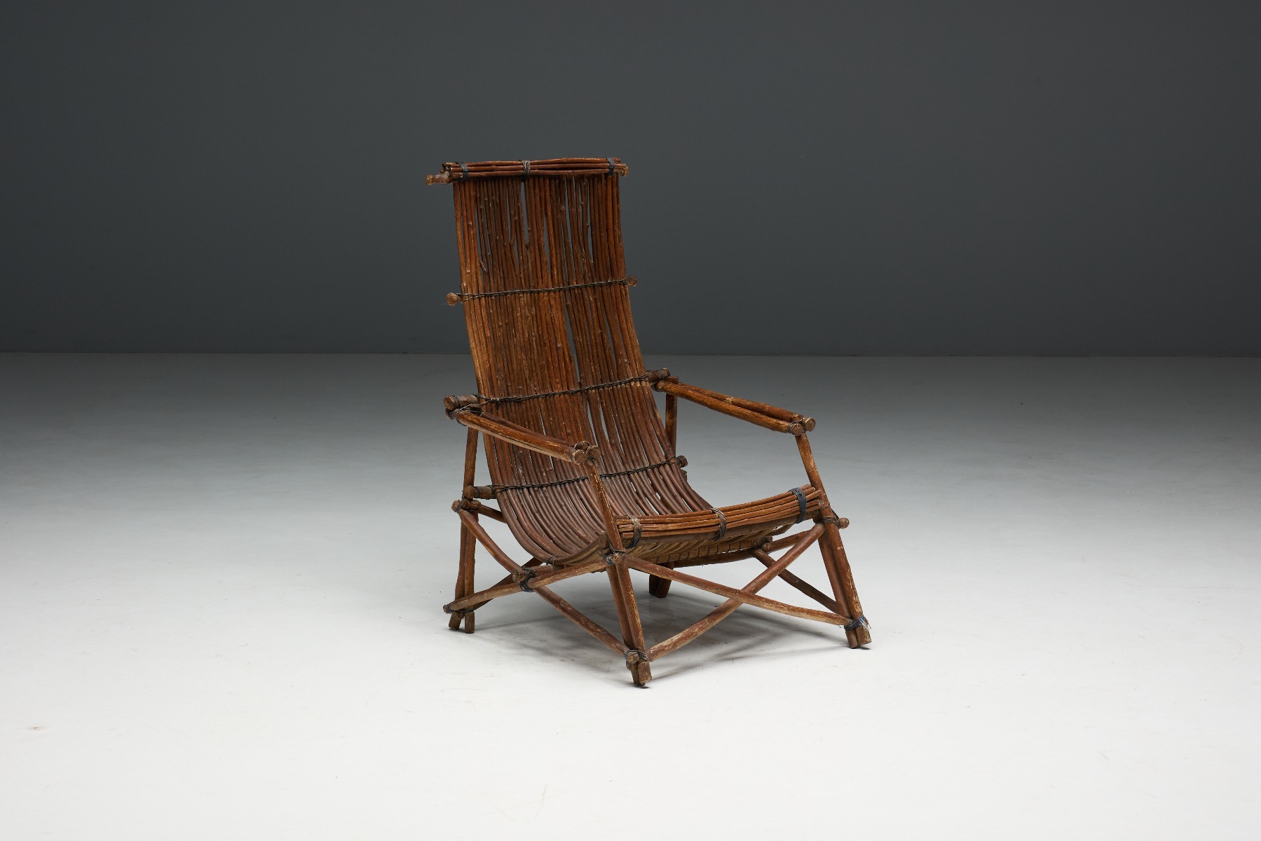 Heritage wicker reclining chair dating to the 1950s