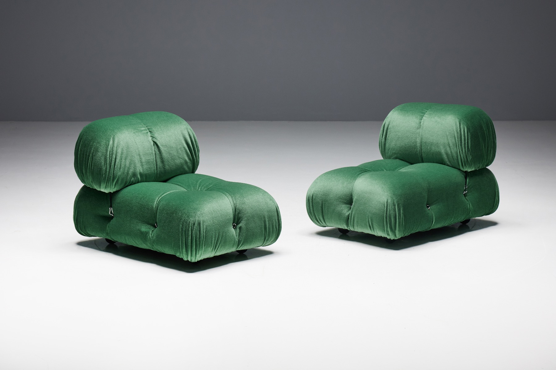 Plush green velvet Camaleonda sofa