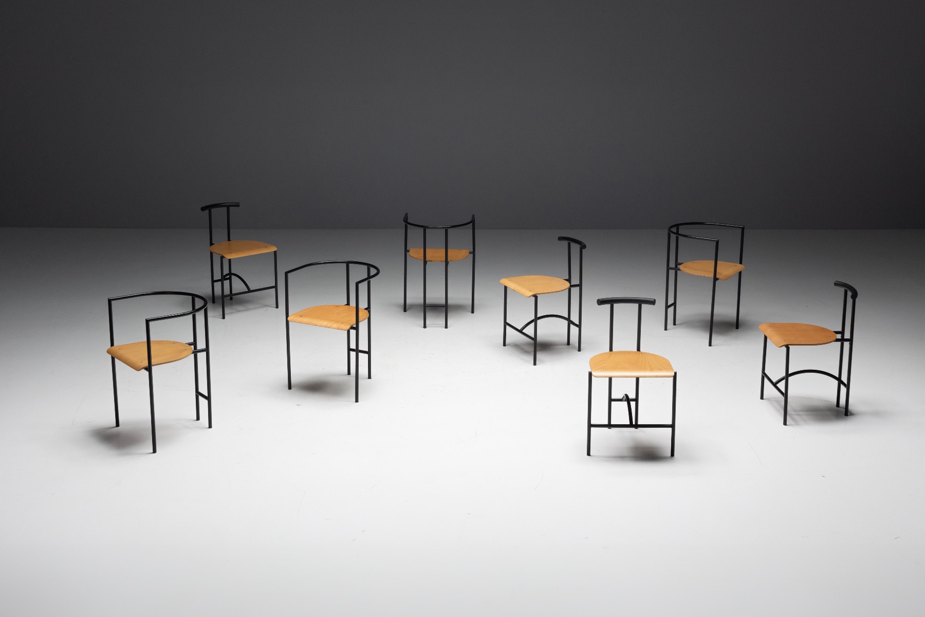 Rodney Kinsman Bieffeplast Tokyo chairs 1980s

