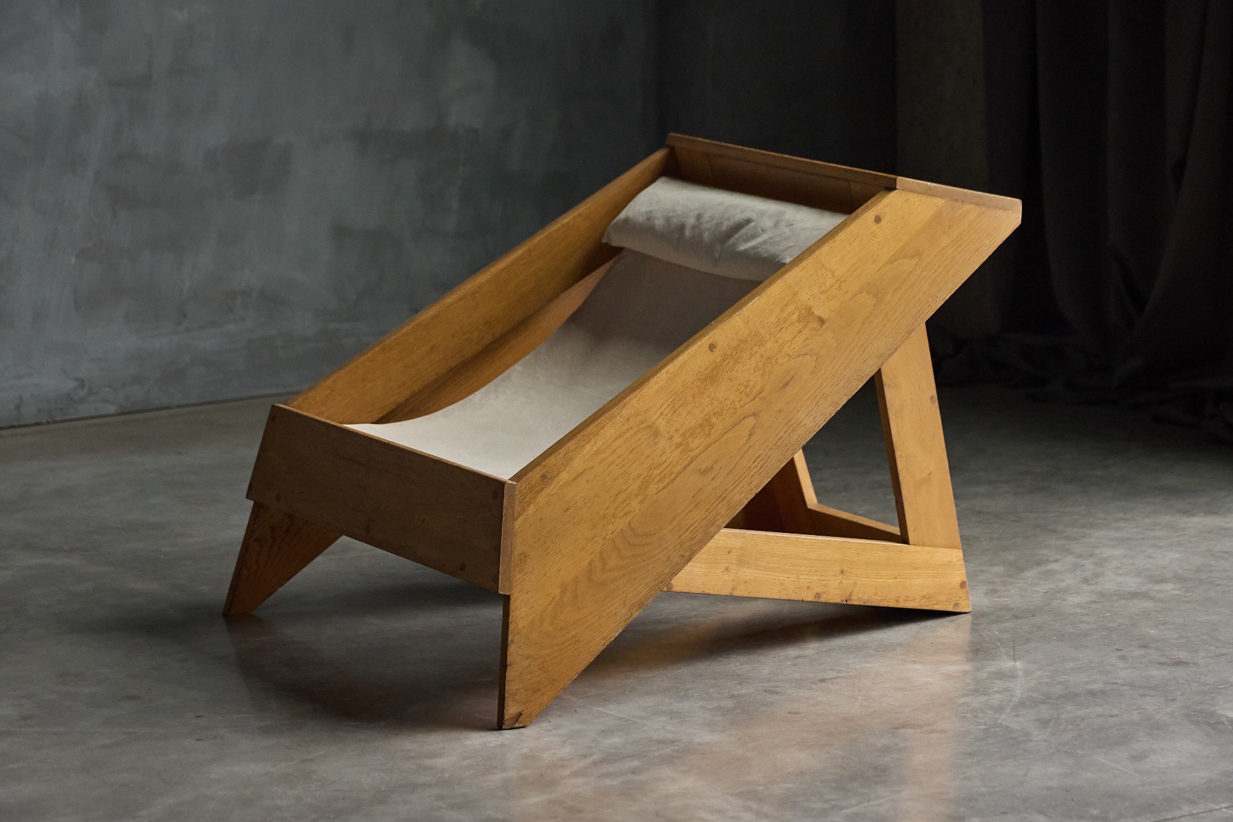 Elegant 1960s wooden lounge chairs