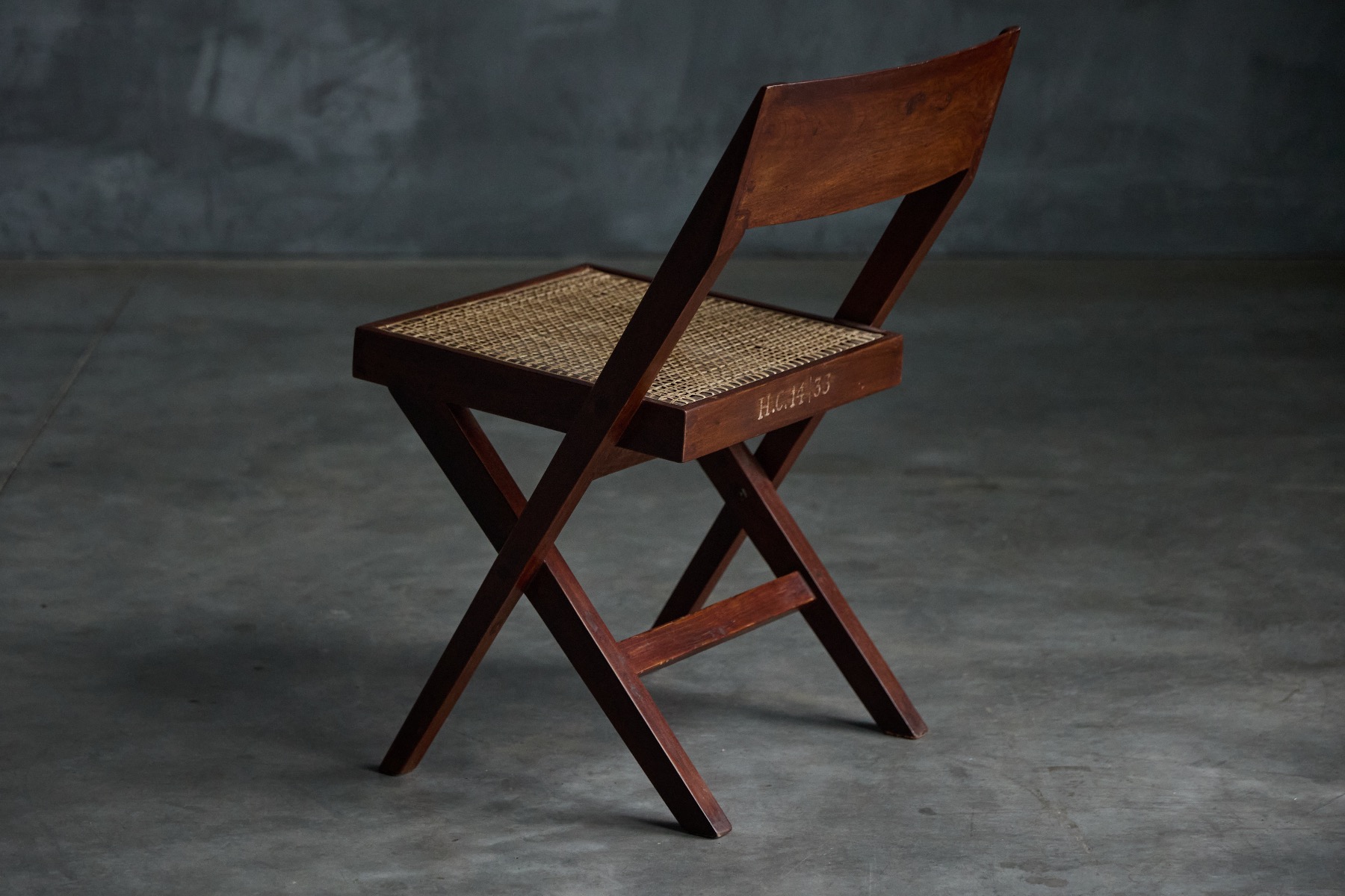 Classic modernist library chair by Pierre Jeanneret