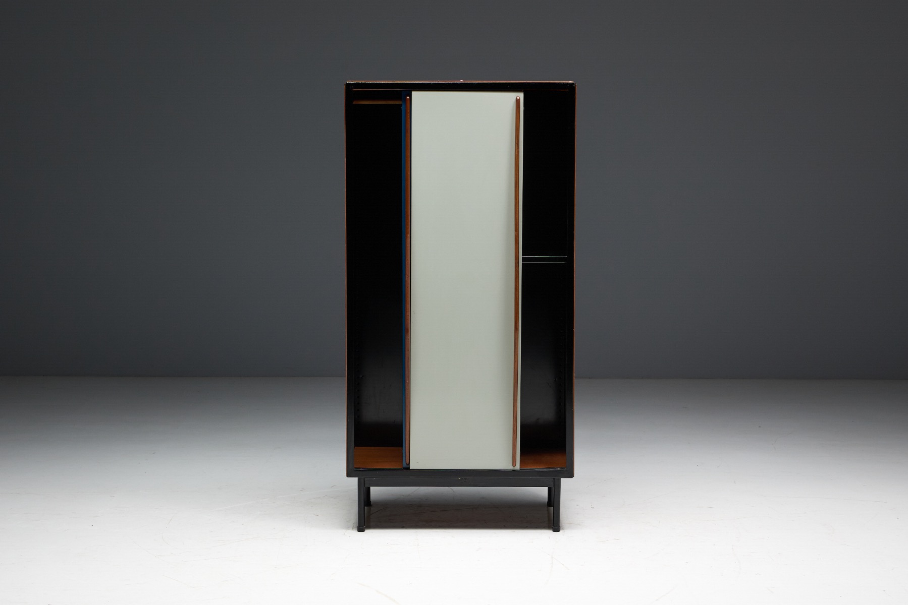 1950s modernist wardrobe representing Belgian design