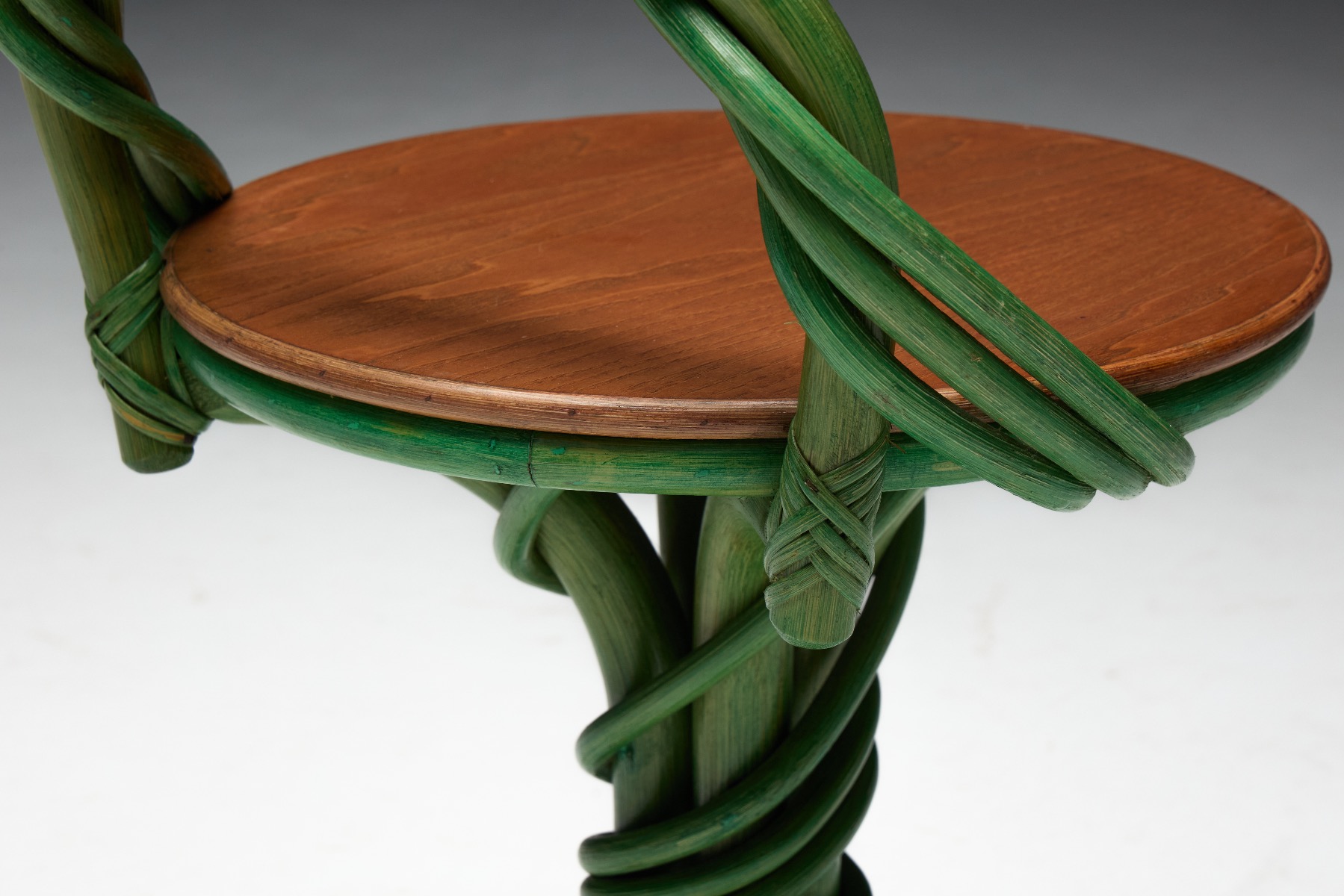 Collectible vine twist stools with sculptural quality