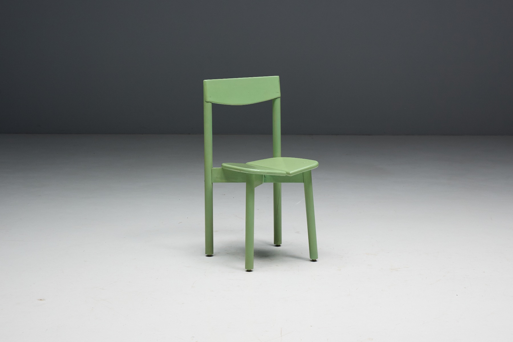 French modern seating green dining chair from the 1960s