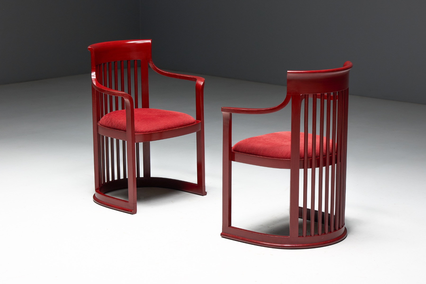 Modernist Japanese dining table set with Wright influence