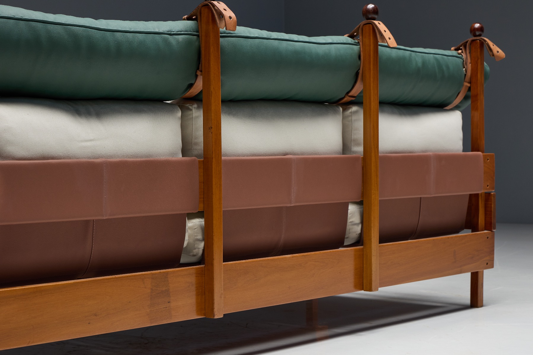 Refined Brazilian mid century sofa