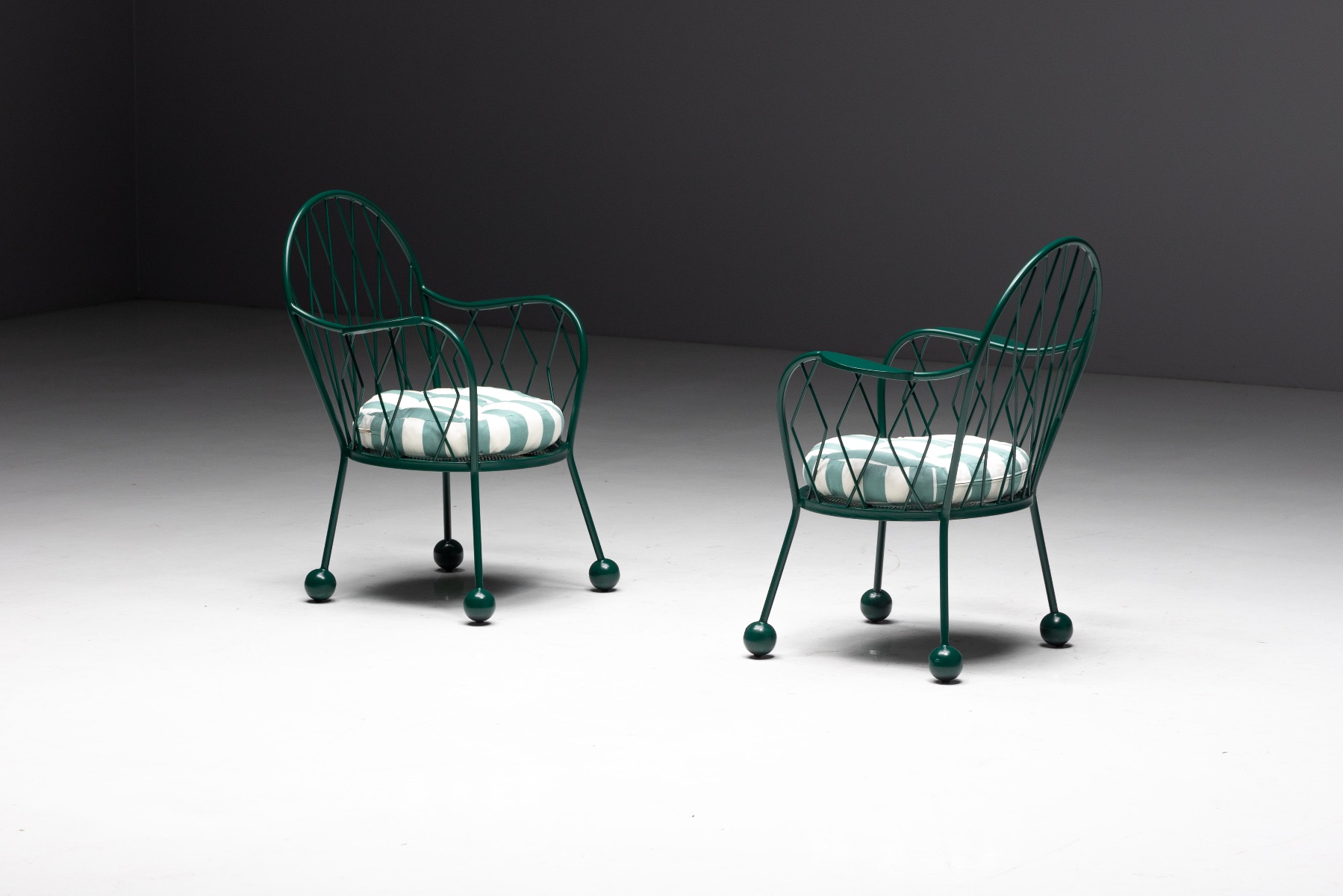 Outdoor modernist armchairs from the 1950s
