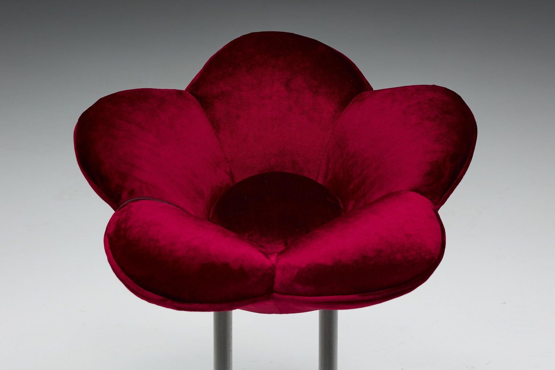 Designer seating shaped as a stylized flower