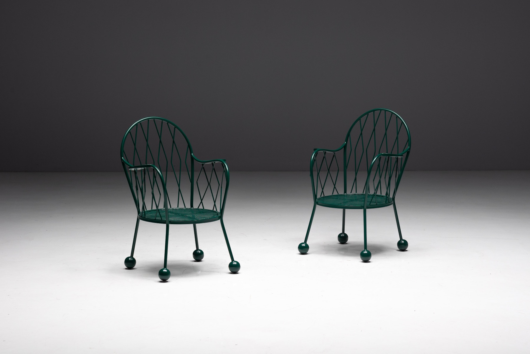 Sculptural design garden armchairs with artistic presence