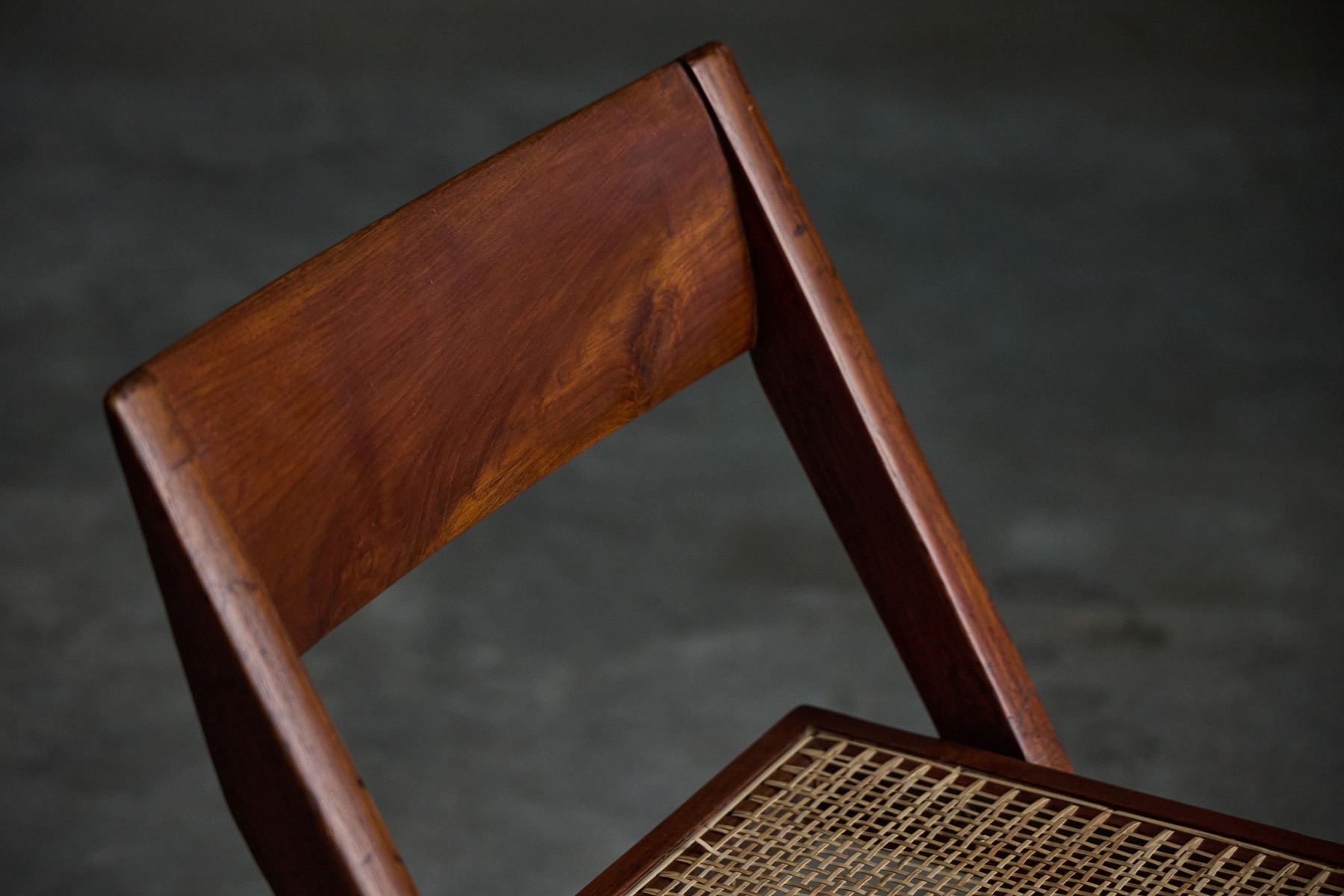 Gallery level Pierre Jeanneret library chair