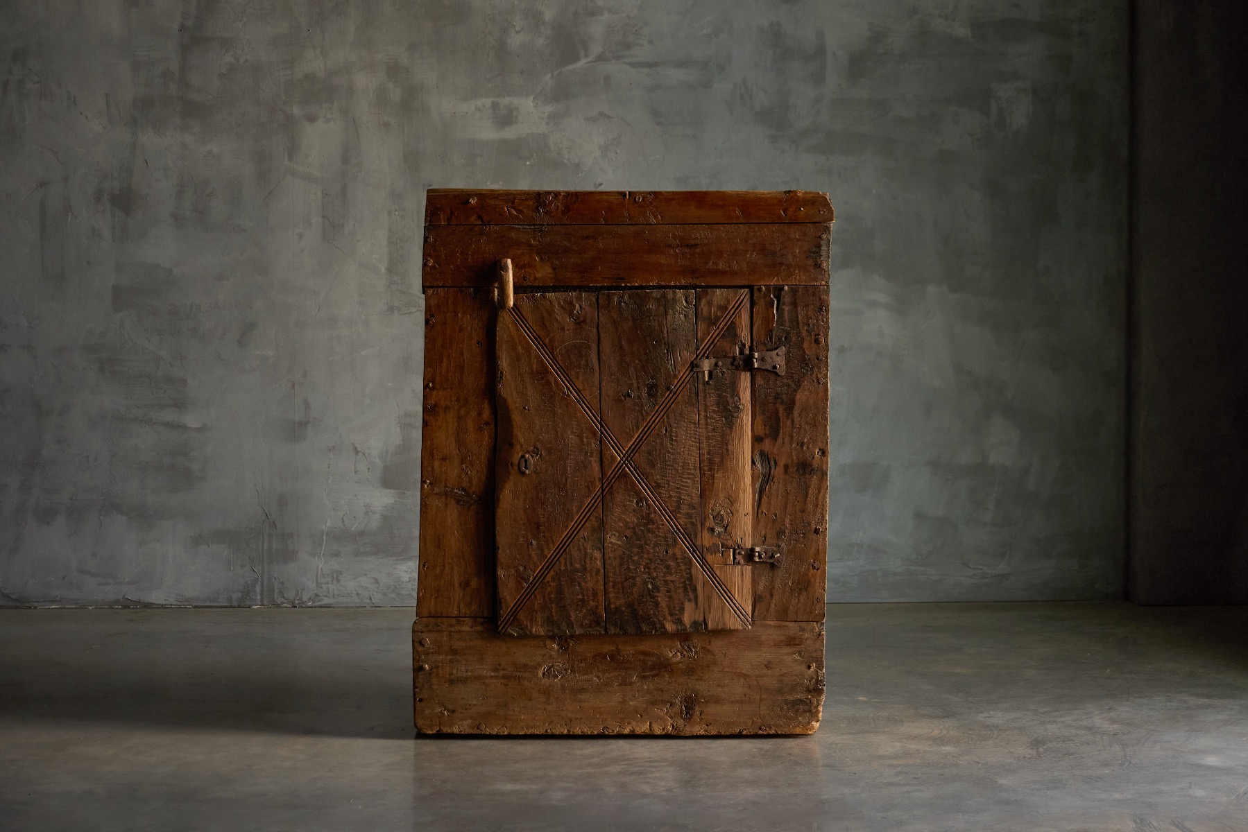 18th century alpine wooden cabinet with regional character