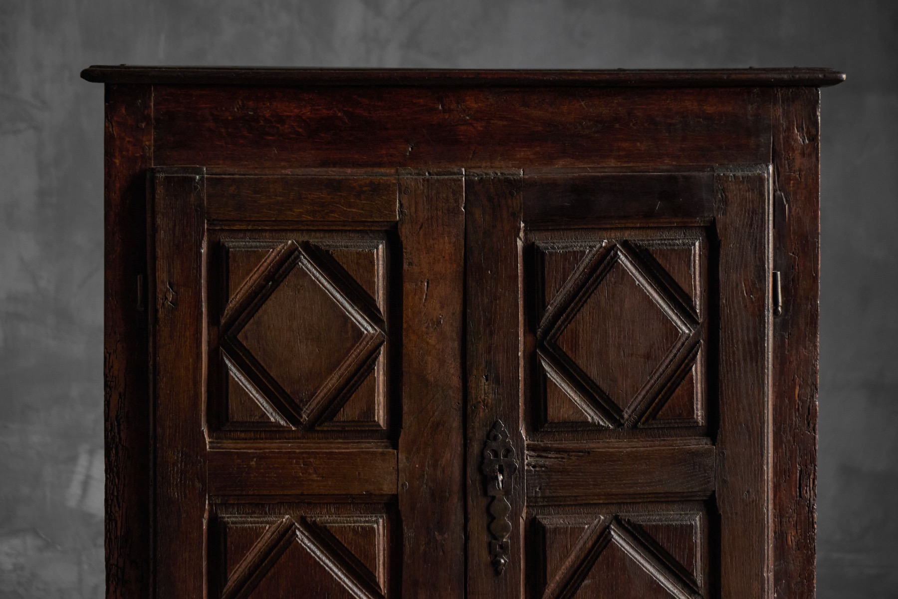 18th century rustic folk art buffet with vernacular character