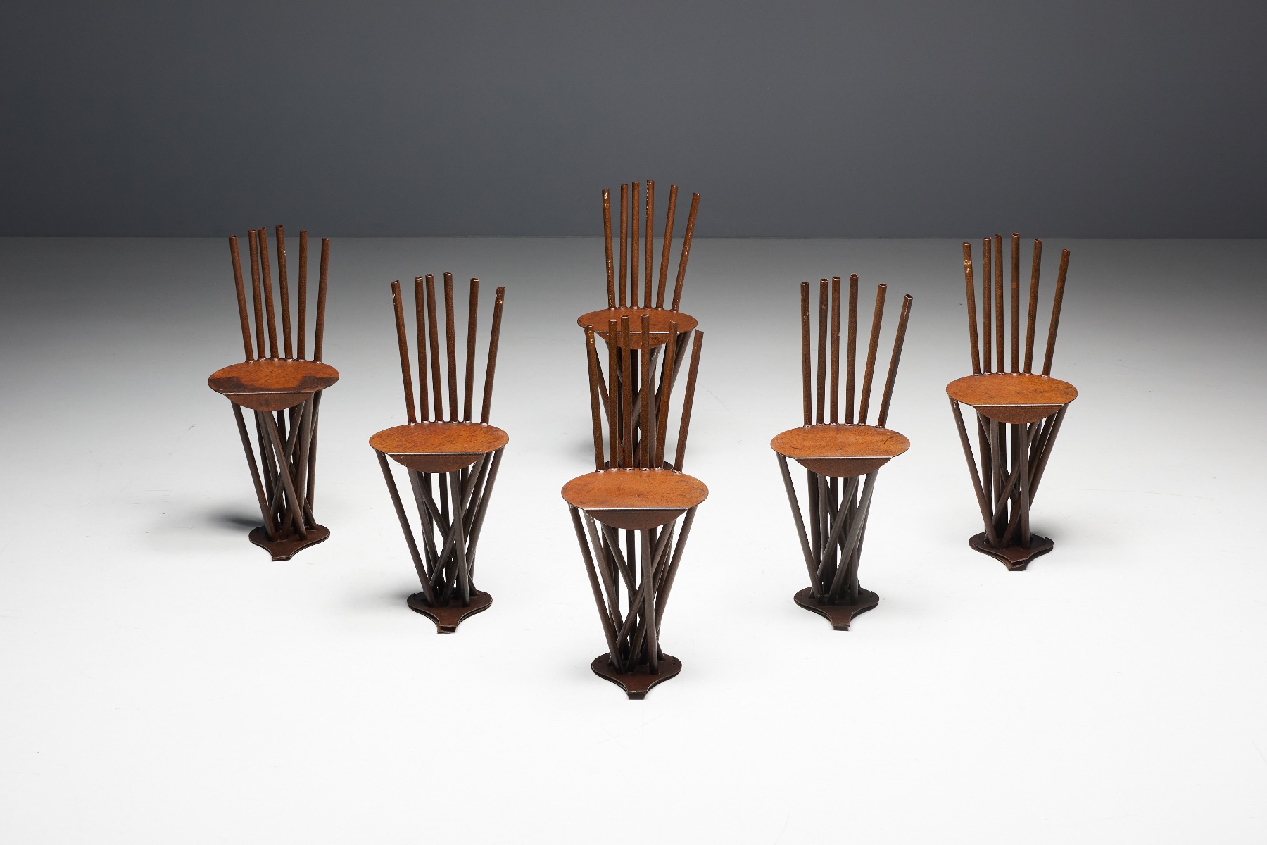 1950s industrial primitive chairs