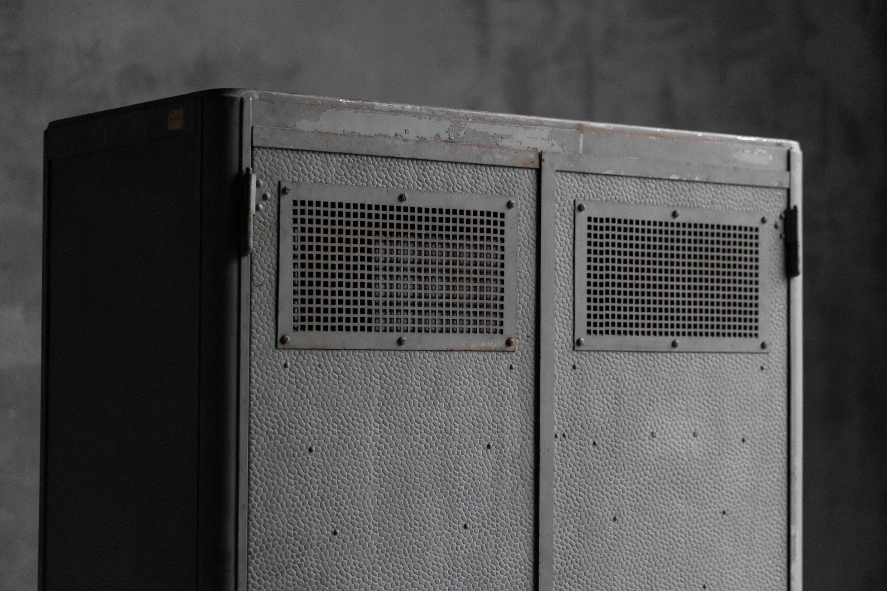 1960s industrial metal cabinet made from steel