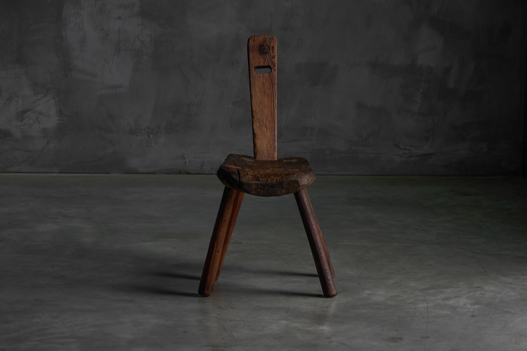 19th century Alpine folk art chair with vernacular craftsmanship