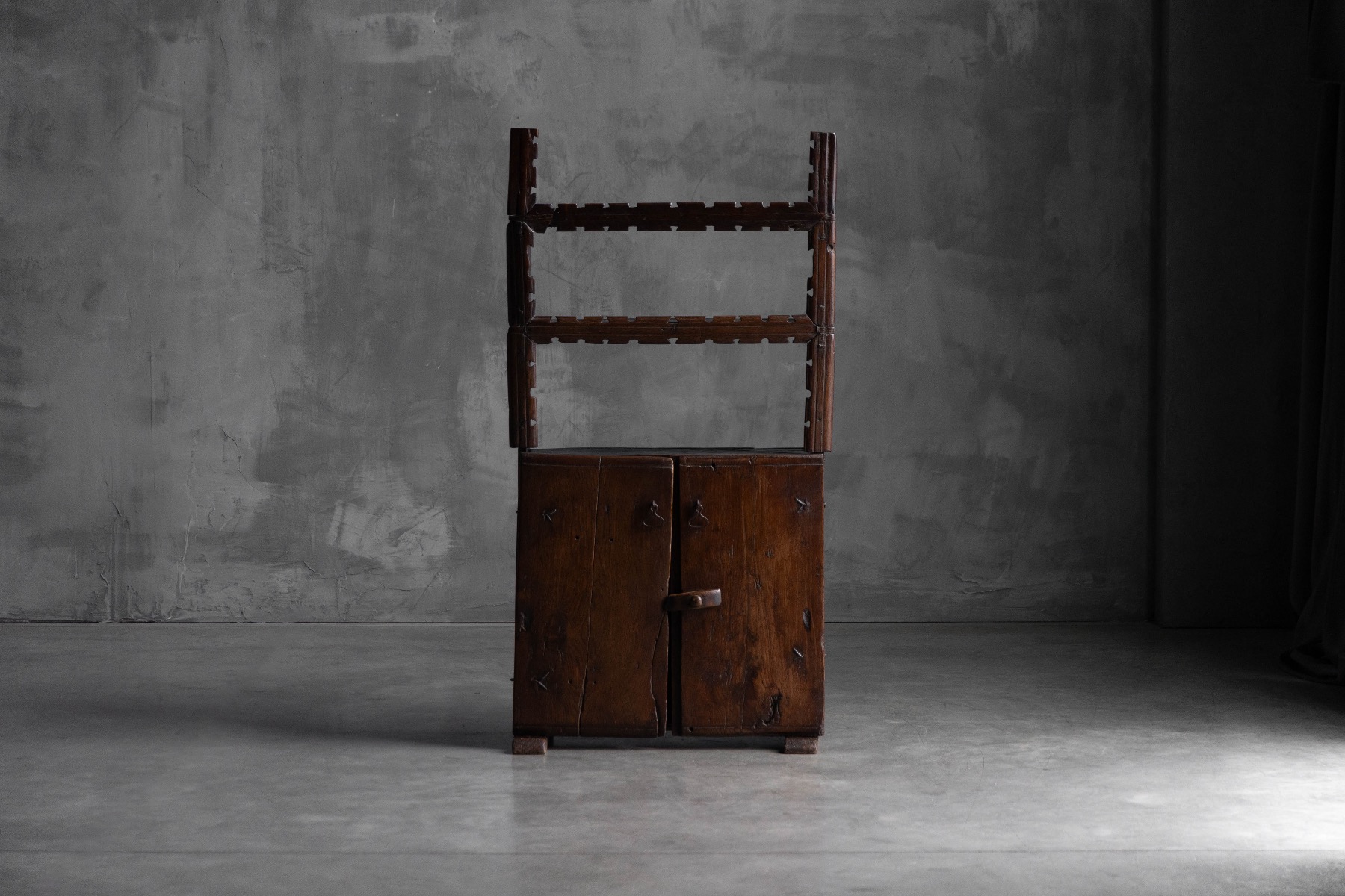 19th century art populaire cabinet with rural craftsmanship