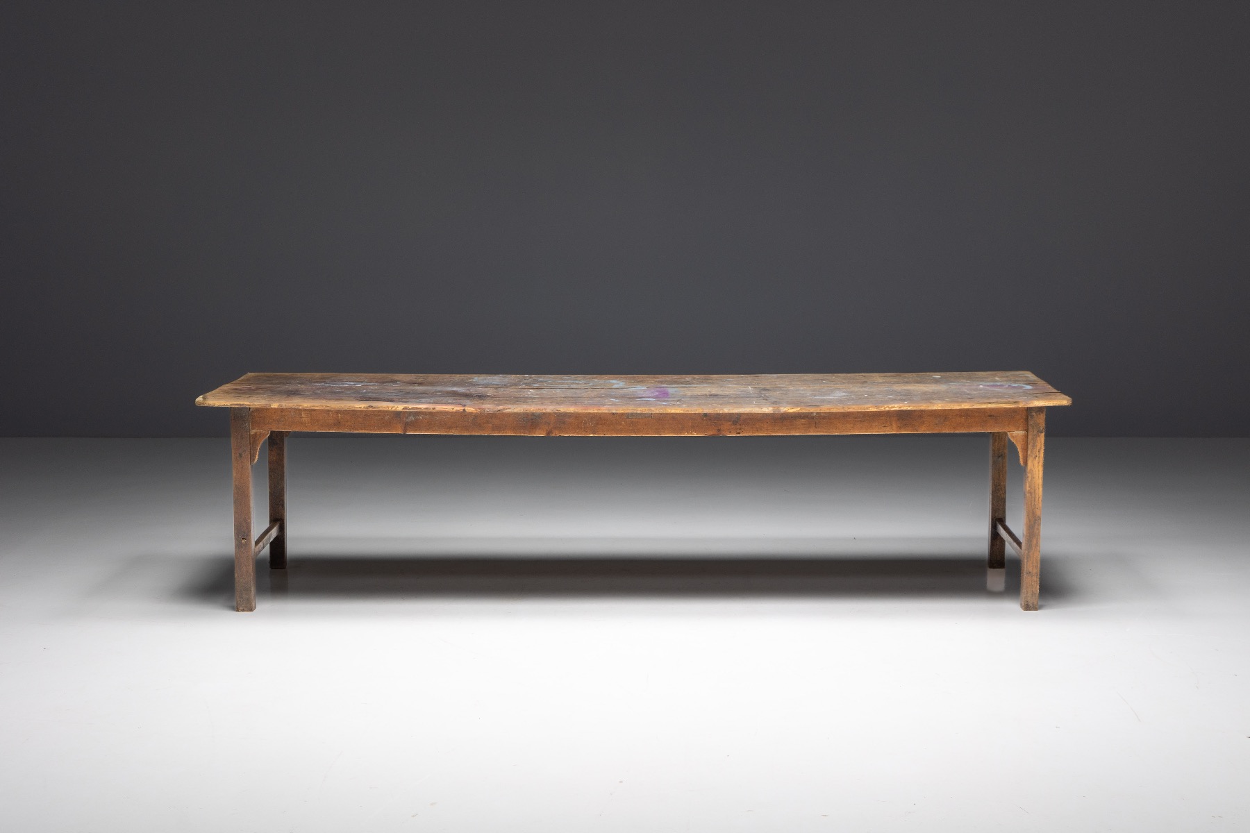 19th century farmhouse wood dining table