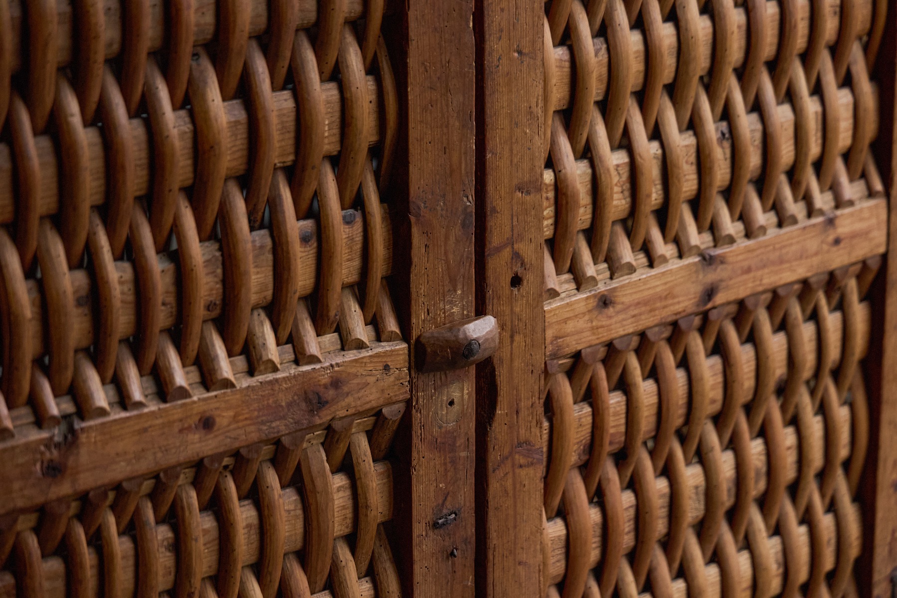 Late 1800s folk art kitchen pantry cabinet