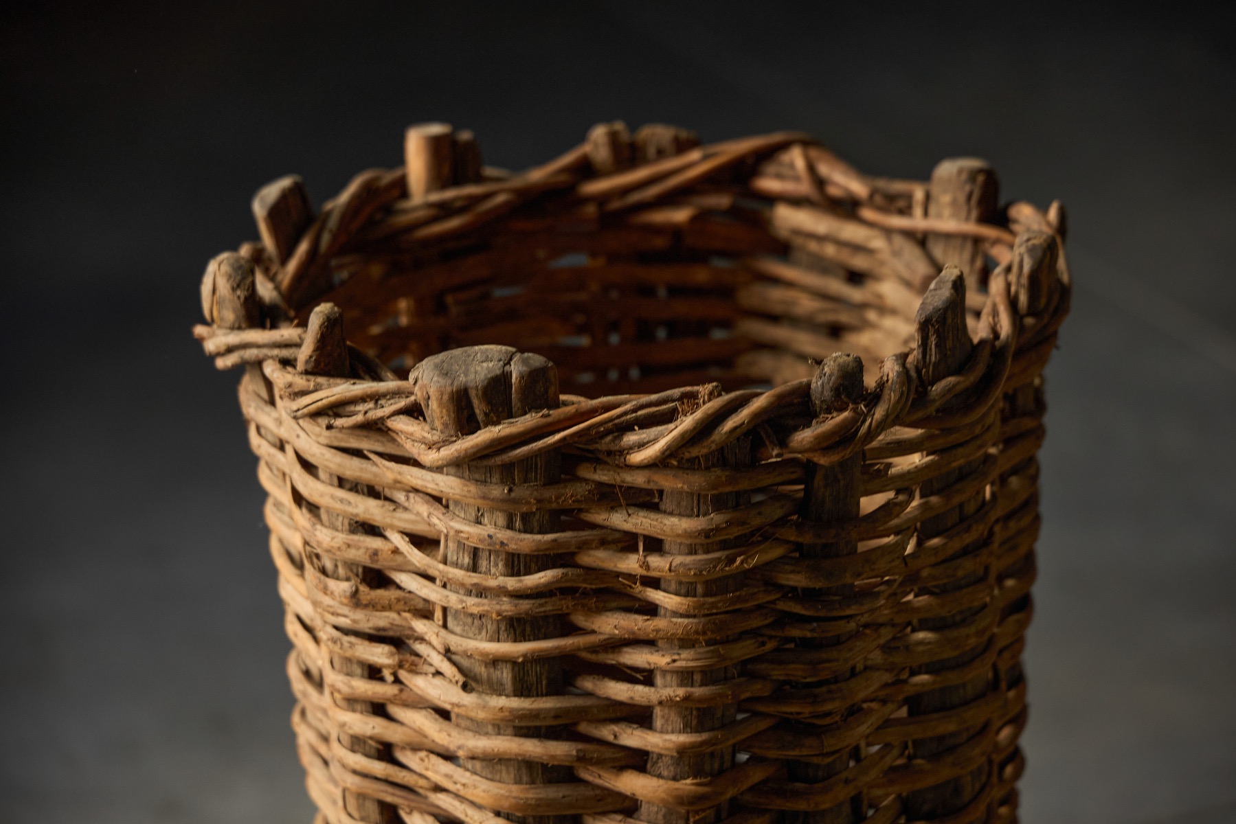 19th century rural basket crafted by hand