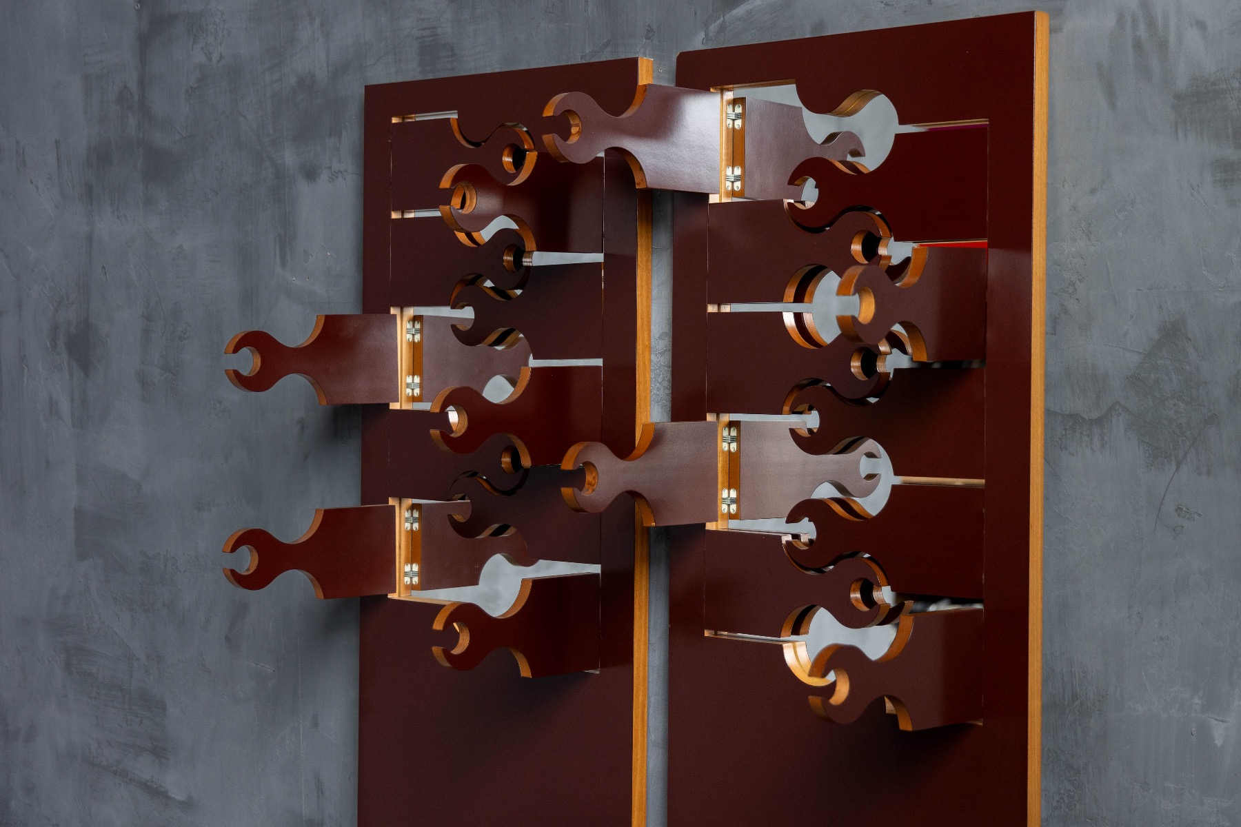 Italian modernist Scorpion coat rack with integrated mirror