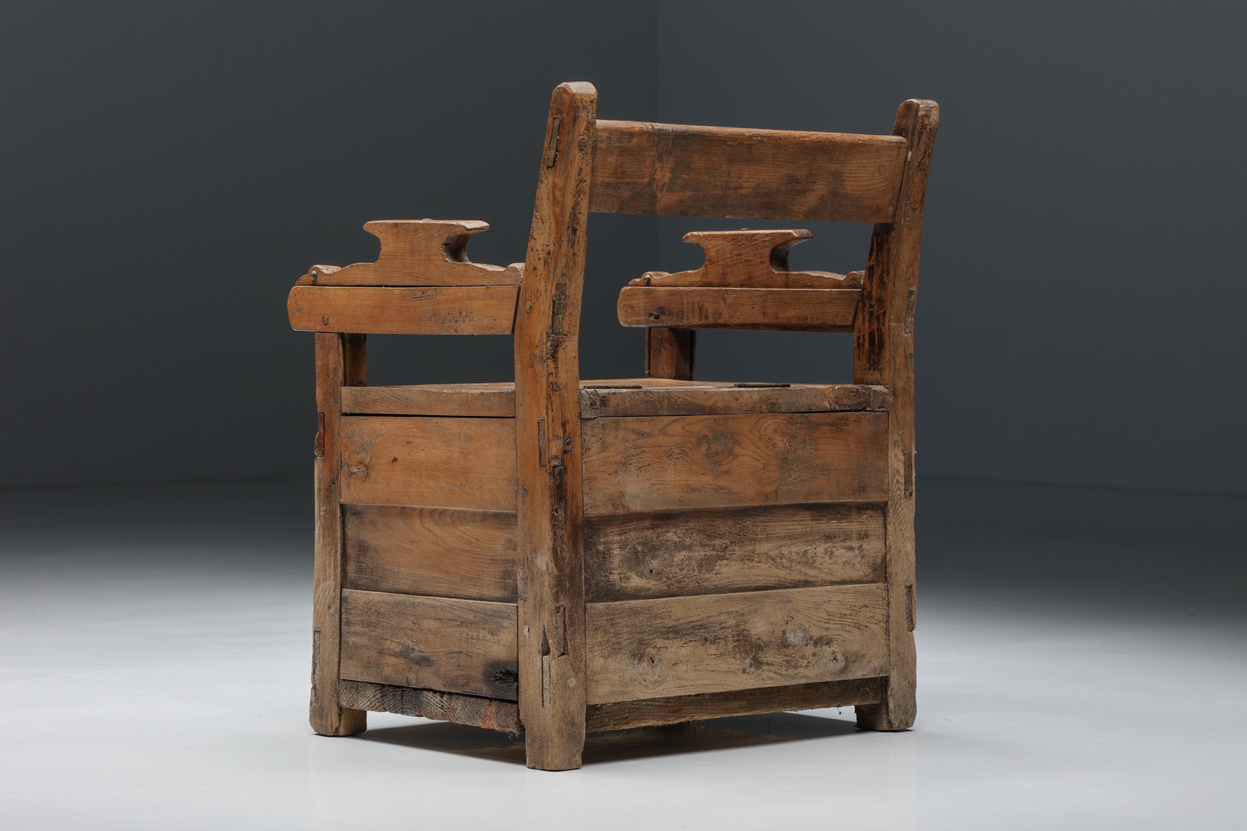 Antique French armchair in rural style from 1872