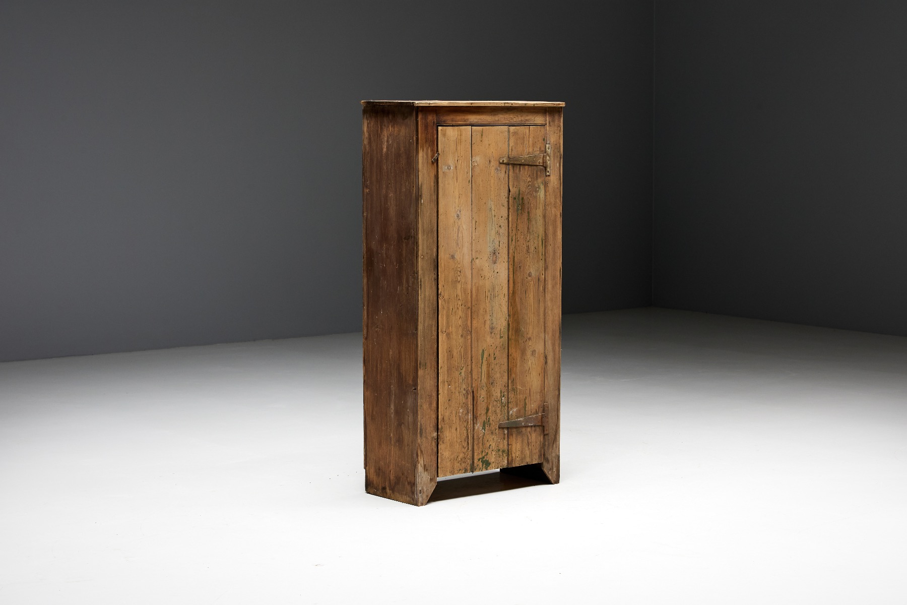 Antique French travail populaire cabinet in wood